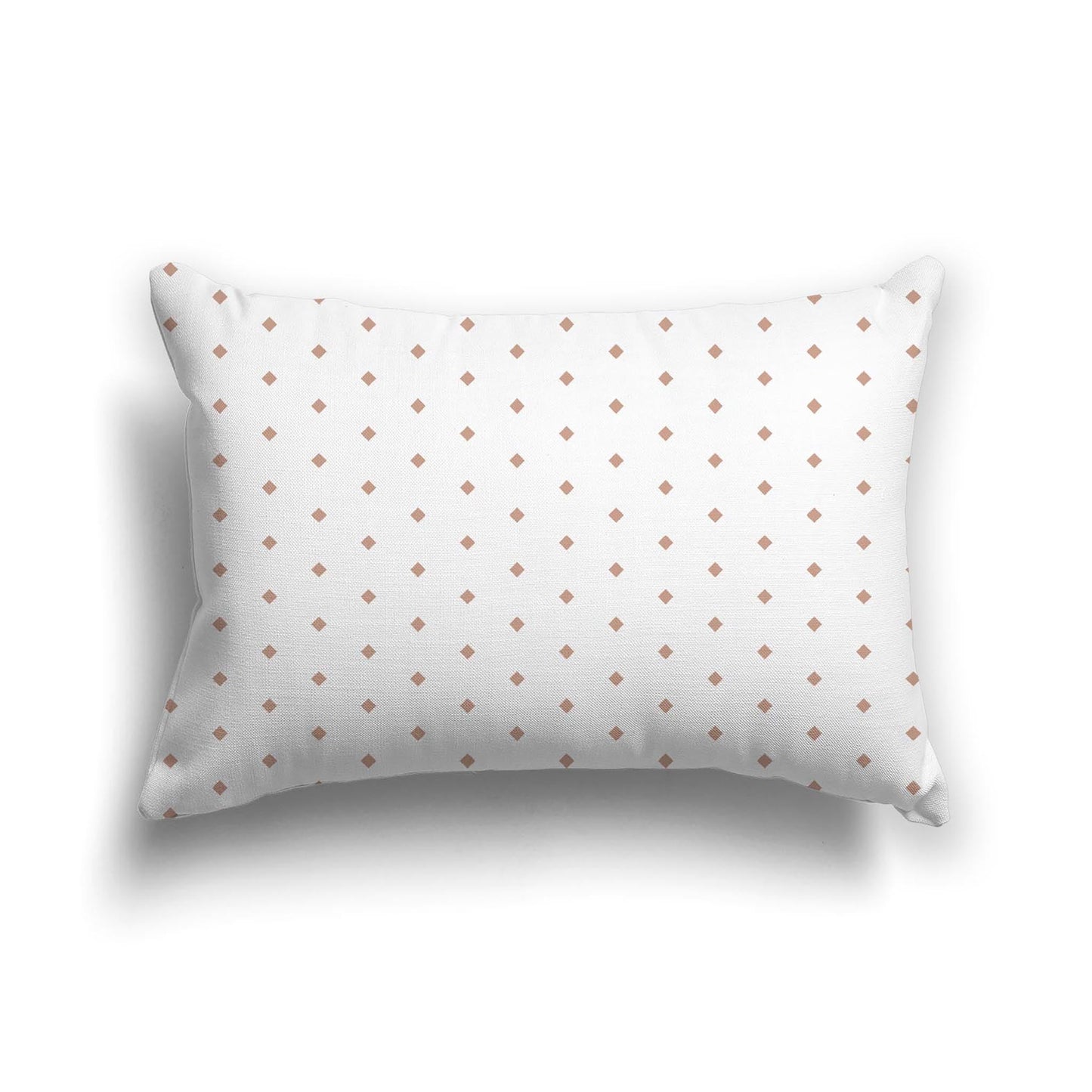 Off-White Cotton Canvas Cushion Covers with Fine Salmon Diamonds on Front, CACU-CC-1139-111, 51 x 36 cm, 20 x 14 inches