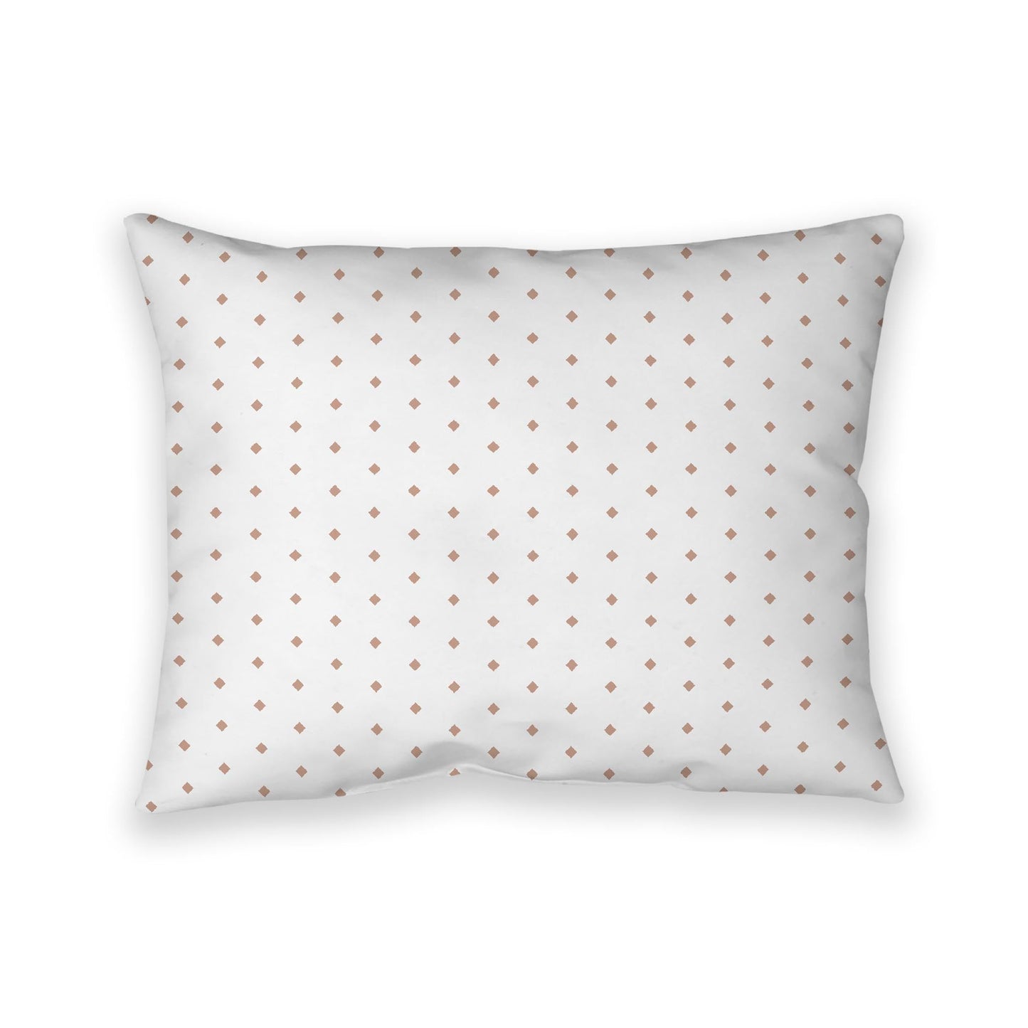 Off-White Cotton Canvas Cushion Covers with Fine Salmon Diamonds on Front, CACU-CC-1139-111, 66 x 51 cm, 26 x 20 inches