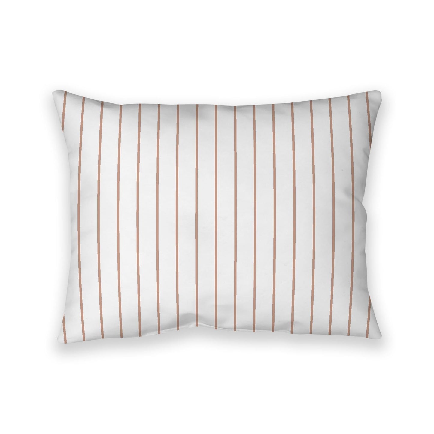 Off-White Cotton Canvas Cushion Covers with Fine Salmon Stripes on Front, CACU-CC-1139-151, 66 x 51 cm, 26 x 20 inches