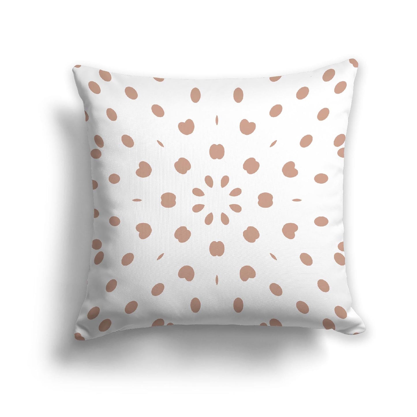 Off-White Cotton Canvas Cushion Covers with Salmon Burst Pattern on Front, CACU-CC-1139-231, 56 x 56 cm, 22 x 22 inches