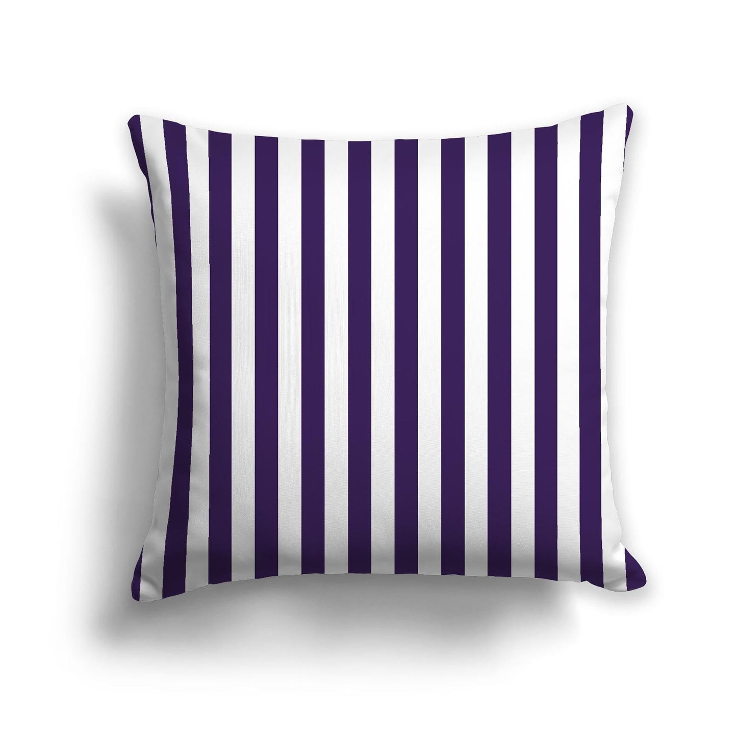 Off-White Cotton Canvas Cushion Covers with Purple Bars on Front, CACU-CC-1143-051, 56 x 56 cm, 22 x 22 inches