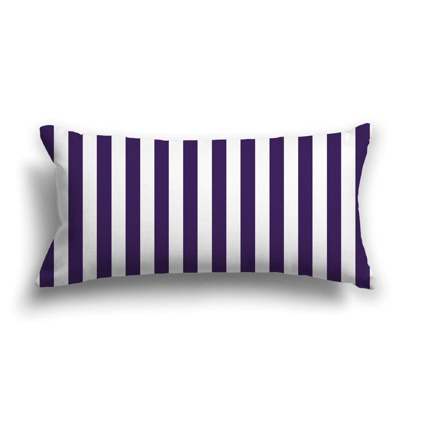 Off-White Cotton Canvas Cushion Covers with Purple Bars on Front, CACU-CC-1143-051, 61 x 30 cm, 24 x 12 inches