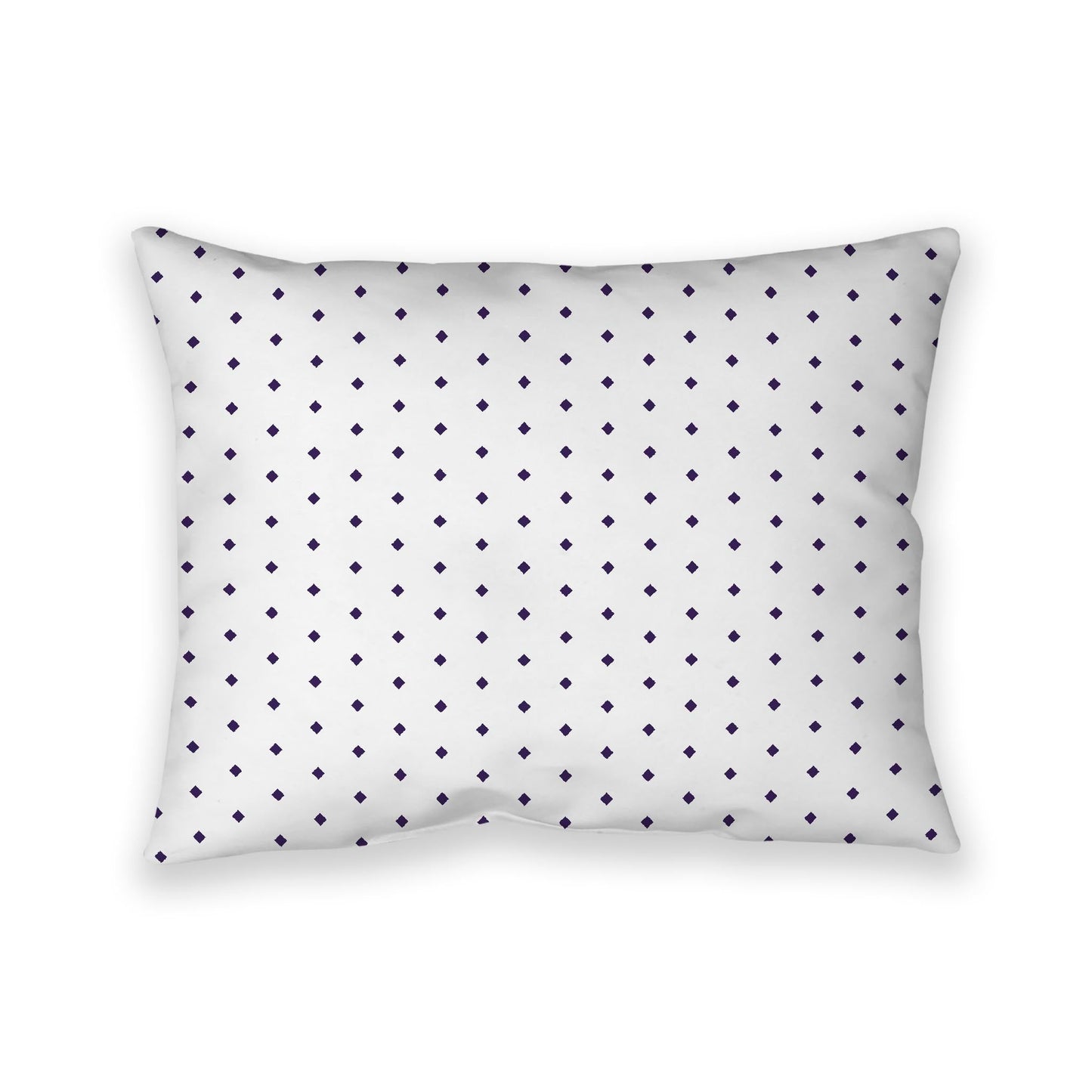 Off-White Cotton Canvas Cushion Covers with Fine Purple Diamonds on Front, CACU-CC-1143-111, 66 x 51 cm, 26 x 20 inches