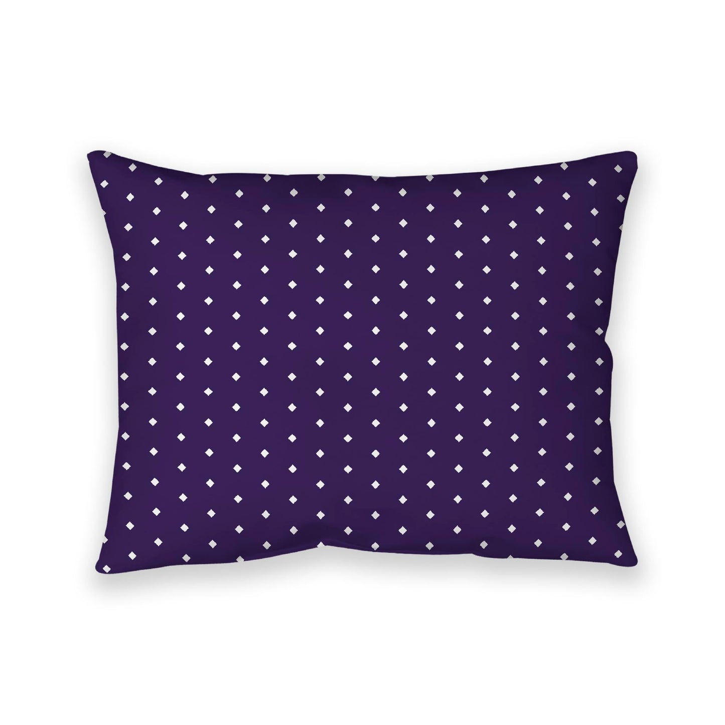 Purple Cotton Canvas Cushion Covers with Fine Off-White Diamonds on Front, CACU-CC-1143-112, 66 x 51 cm, 26 x 20 inches