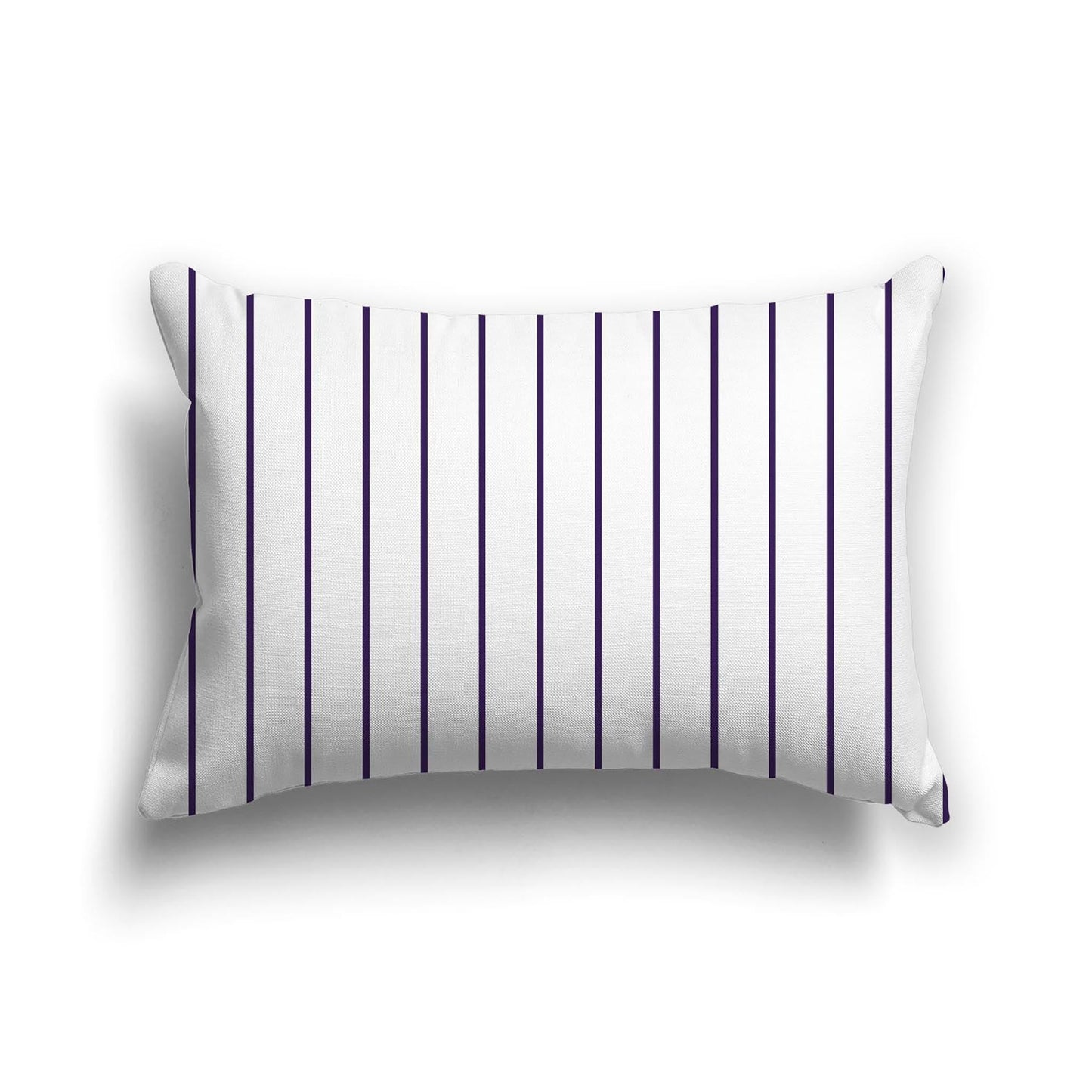 Off-White Cotton Canvas Cushion Covers with Fine Purple Stripes on Front, CACU-CC-1143-151, 51 x 36 cm, 20 x 14 inches