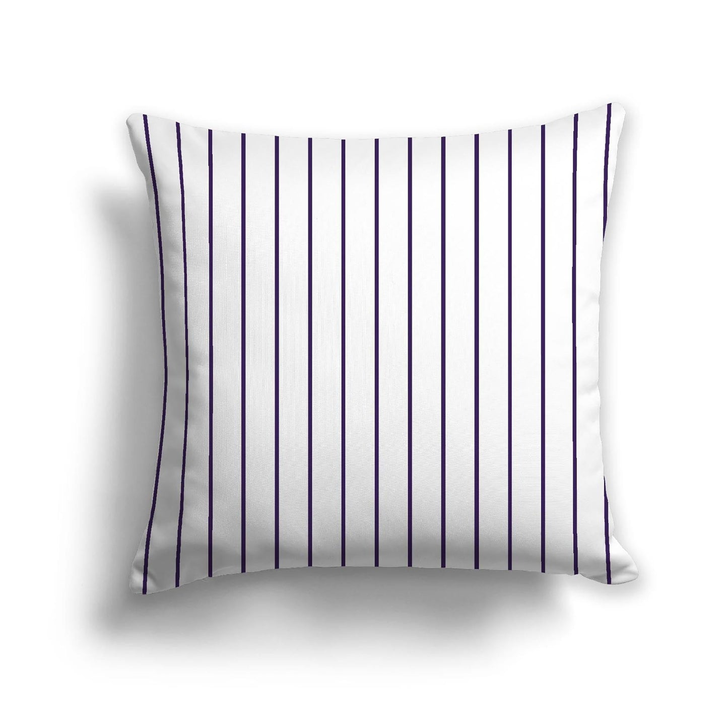 Off-White Cotton Canvas Cushion Covers with Fine Purple Stripes on Front, CACU-CC-1143-151, 56 x 56 cm, 22 x 22 inches