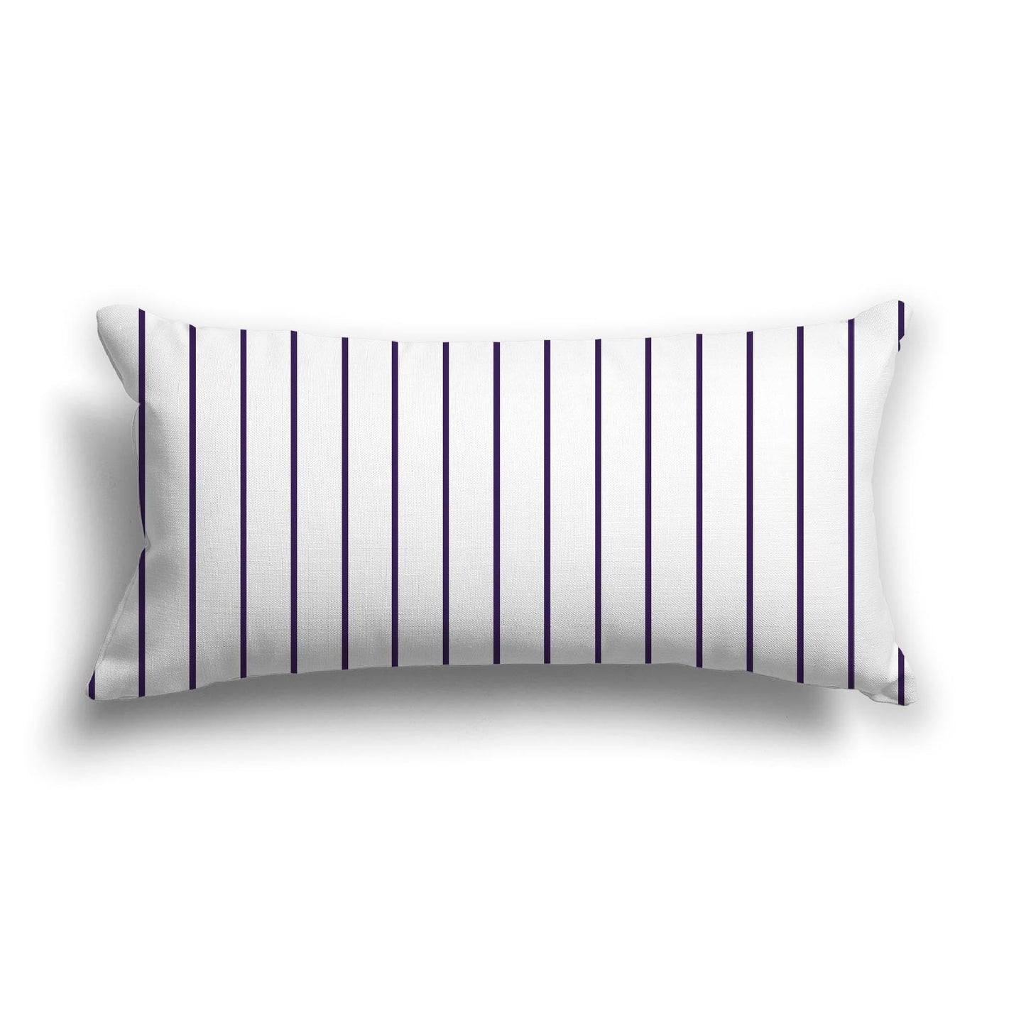 Off-White Cotton Canvas Cushion Covers with Fine Purple Stripes on Front, CACU-CC-1143-151, 61 x 30 cm, 24 x 12 inches