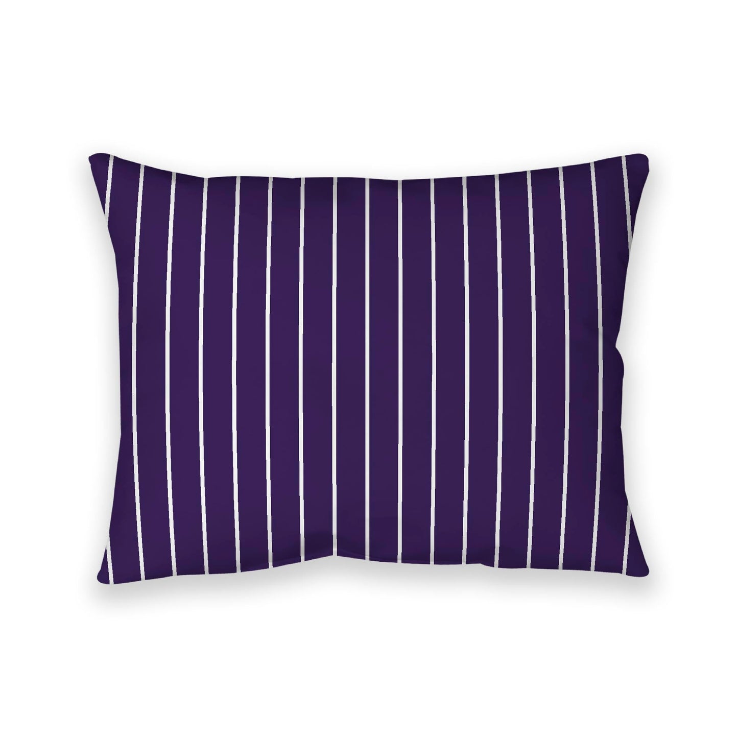 Purple Cotton Canvas Cushion Covers with Fine Off-White Stripes on Front, CACU-CC-1143-152, 66 x 51 cm, 26 x 20 inches