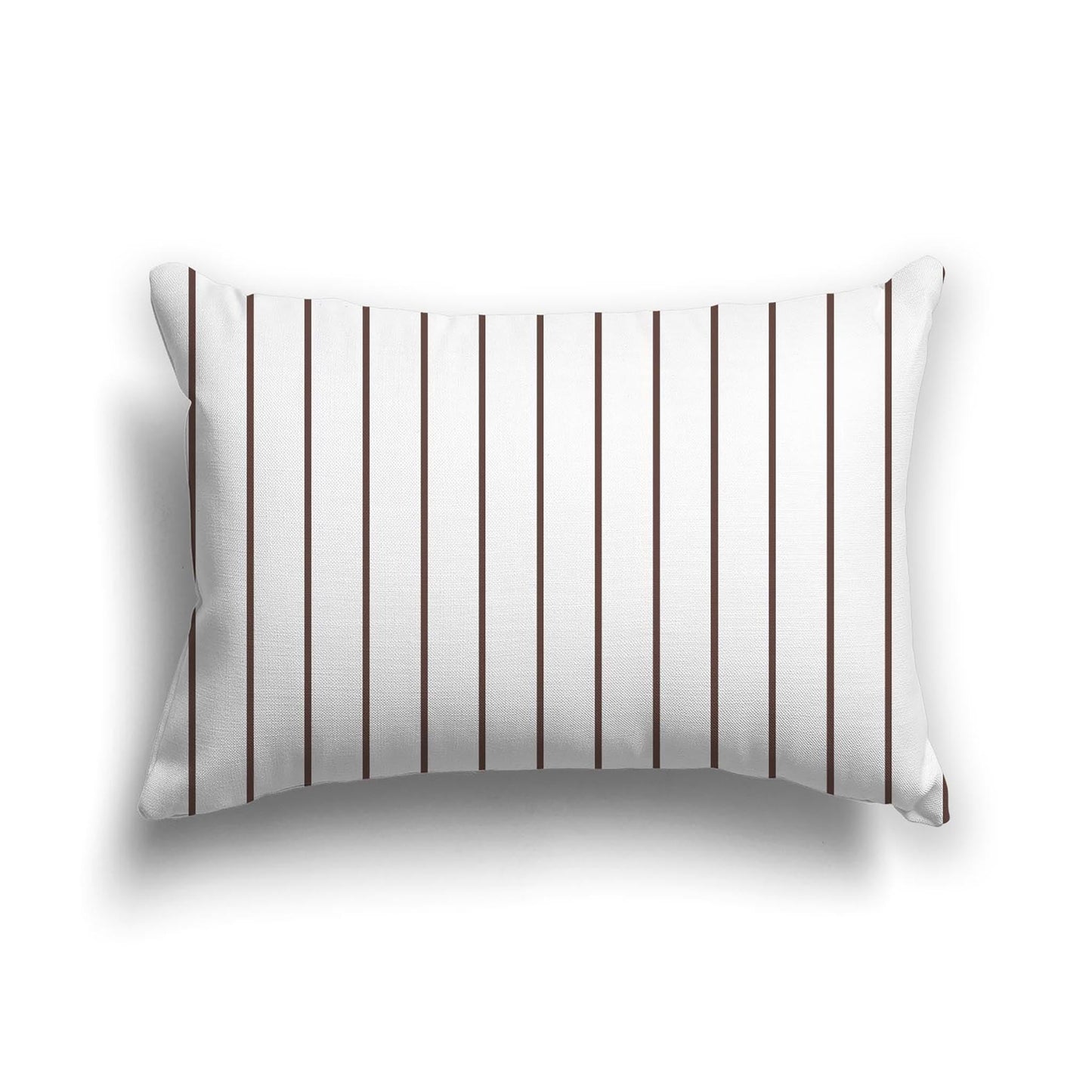 Off-White Cotton Canvas Cushion Covers with Fine Brown Stripes on Front, CACU-CC-1161-151, 51 x 36 cm, 20 x 14 inches