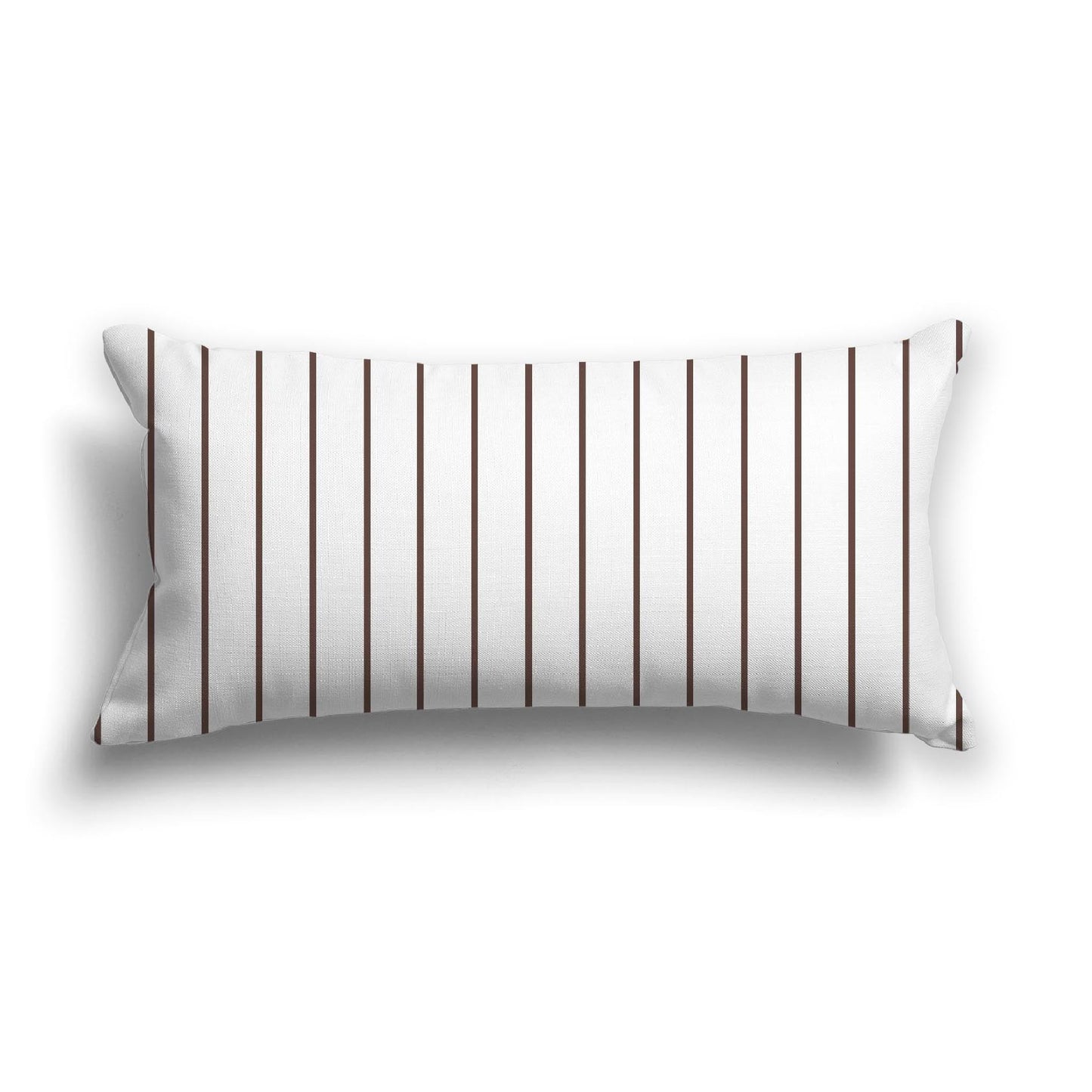 Off-White Cotton Canvas Cushion Covers with Fine Brown Stripes on Front, CACU-CC-1161-151, 61 x 30 cm, 24 x 12 inches
