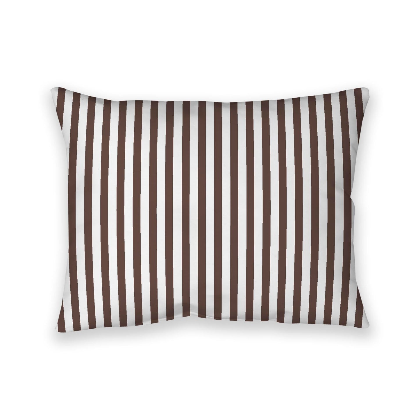 Off-White Cotton Canvas Cushion Covers with Thin Brown Bars on Front, CACU-CC-1161-241, 66 x 51 cm, 26 x 20 inches