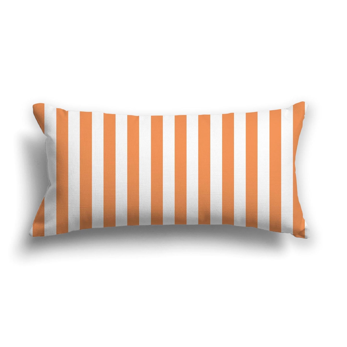 Off-White Cotton Canvas Cushion Covers with Orange Bars on Front, CACU-CC-1181-051, 61 x 30 cm, 24 x 12 inches