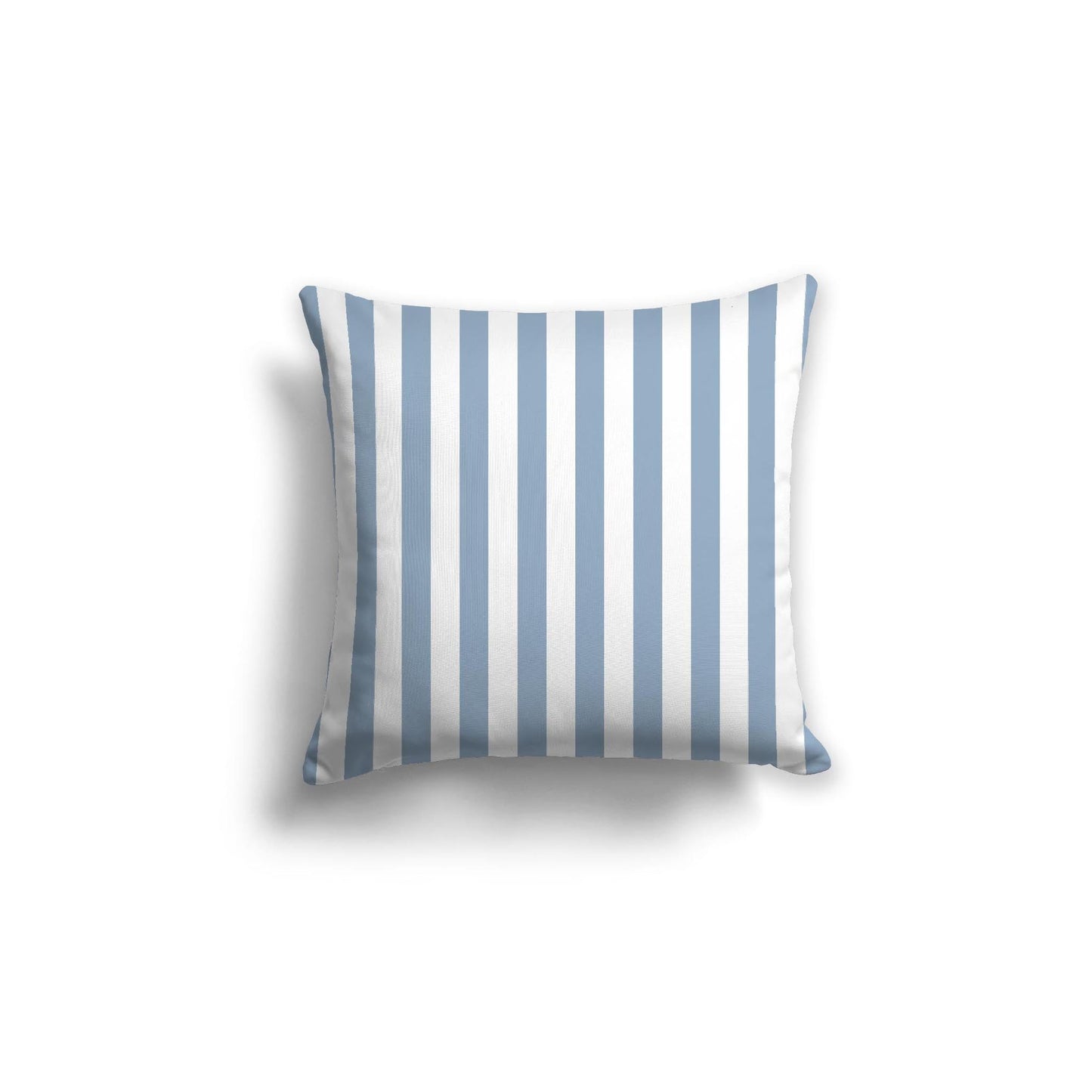 Off-White Cotton Canvas Cushion Covers with Blue Bars on Front, CACU-CC-1231-051, 46 x 46 cm, 18 x 18 inches