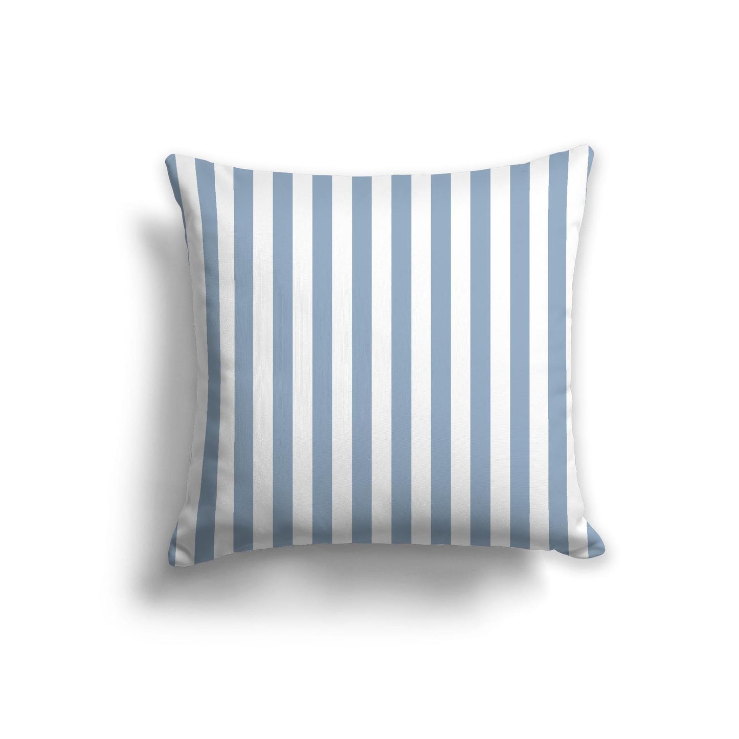 Off-White Cotton Canvas Cushion Covers with Blue Bars on Front, CACU-CC-1231-051, 56 x 56 cm, 22 x 22 inches