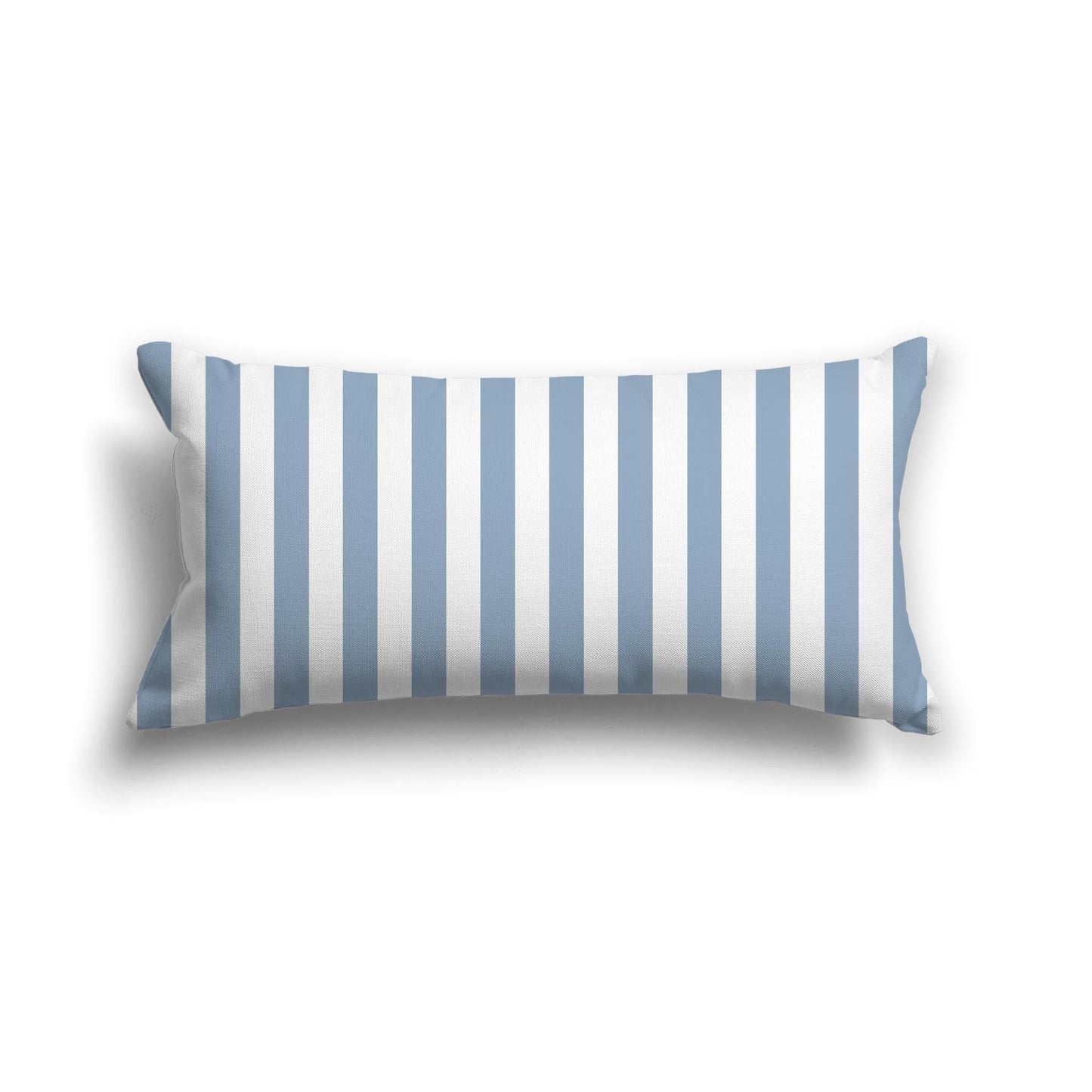 Off-White Cotton Canvas Cushion Covers with Blue Bars on Front, CACU-CC-1231-051, 61 x 30 cm, 24 x 12 inches