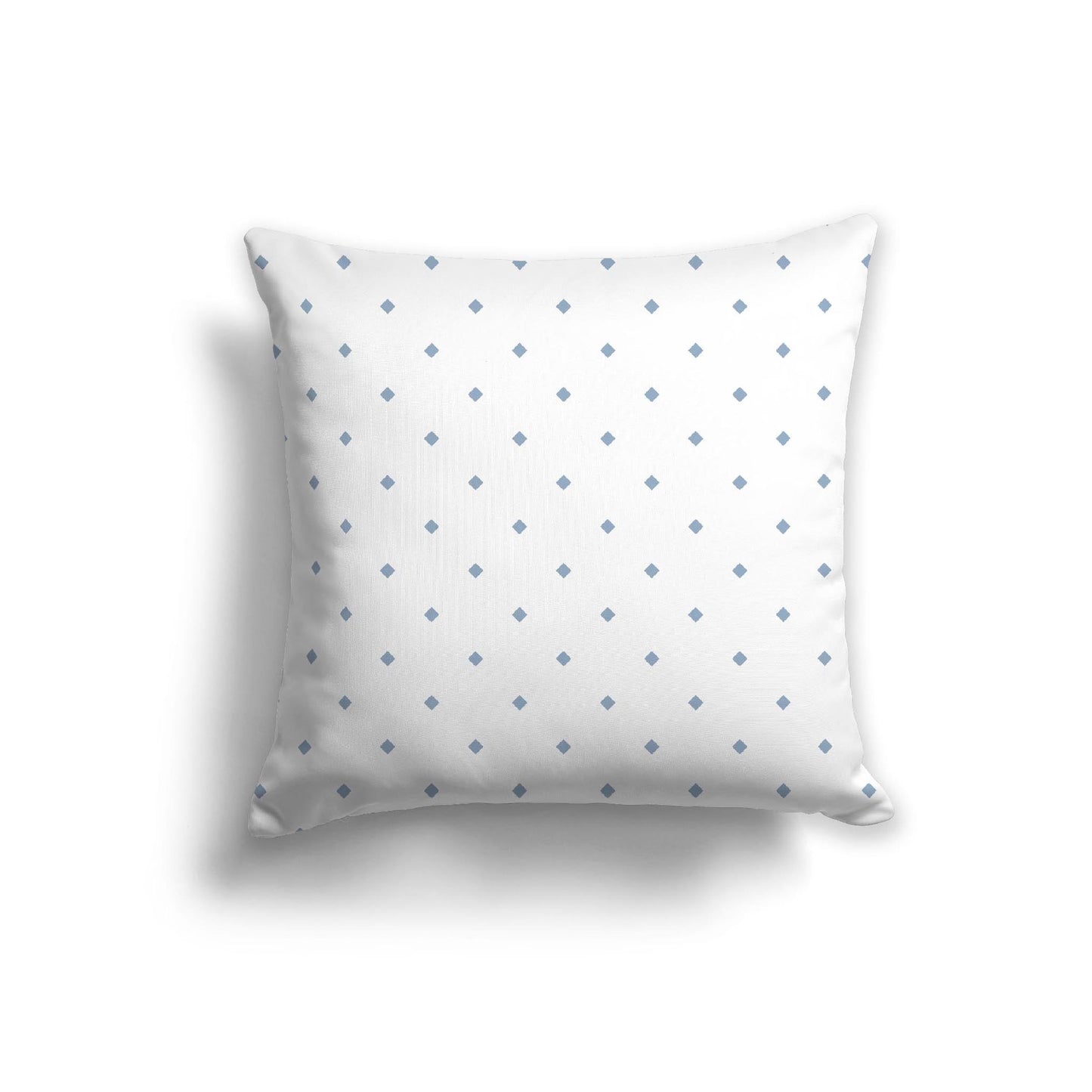 Off-White Cotton Canvas Cushion Covers with Blue Diamonds on Front, CACU-CC-1231-101, 56 x 56 cm, 22 x 22 inches
