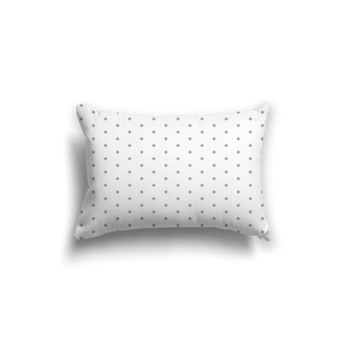 Off-White Cotton Canvas Cushion Covers with Fine Blue Diamonds on Front, CACU-CC-1231-111, 51 x 36 cm, 20 x 14 inches
