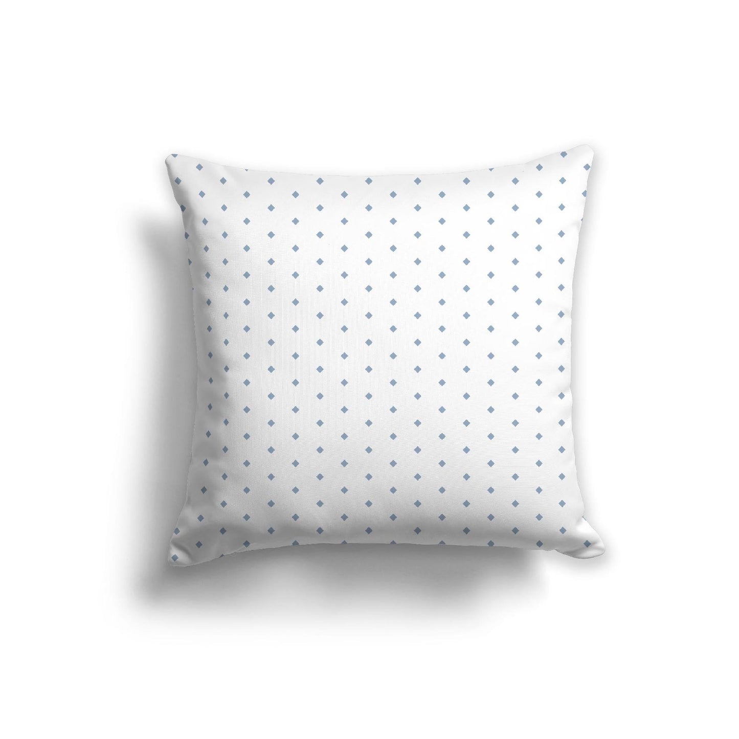 Off-White Cotton Canvas Cushion Covers with Fine Blue Diamonds on Front, CACU-CC-1231-111, 56 x 56 cm, 22 x 22 inches