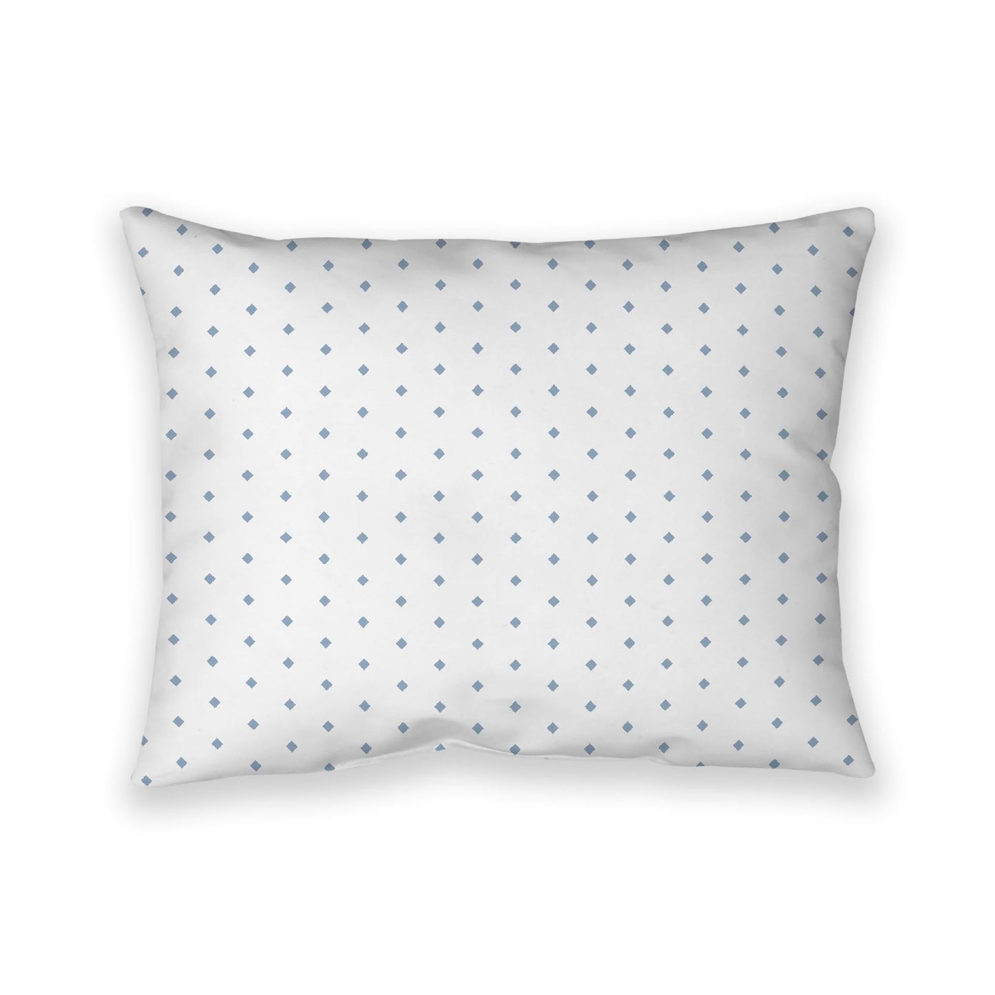 Off-White Cotton Canvas Cushion Covers with Fine Blue Diamonds on Front, CACU-CC-1231-111, 66 x 51 cm, 26 x 20 inches