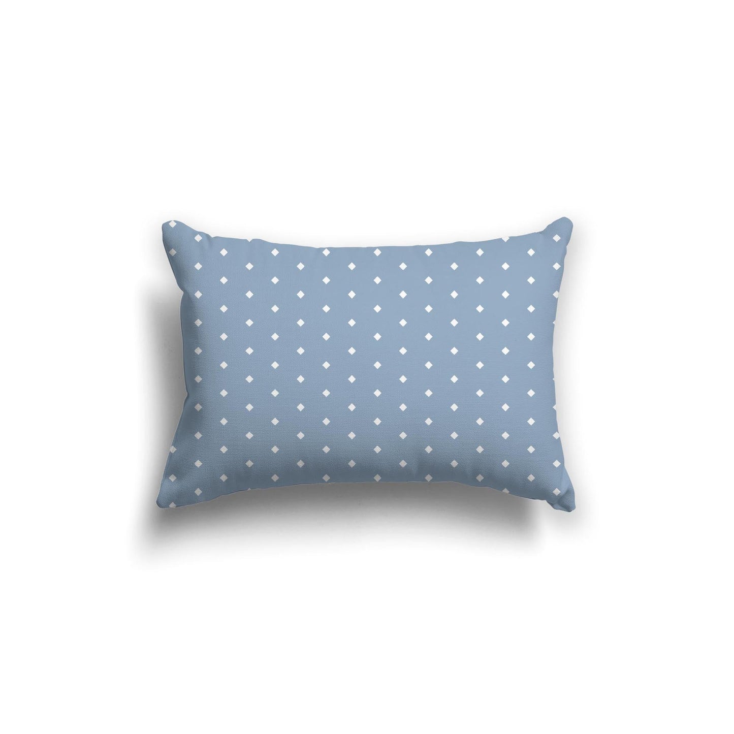 Blue Cotton Canvas Cushion Covers with Fine Off-White Diamonds on Front, CACU-CC-1231-112, 51 x 36 cm, 20 x 14 inches
