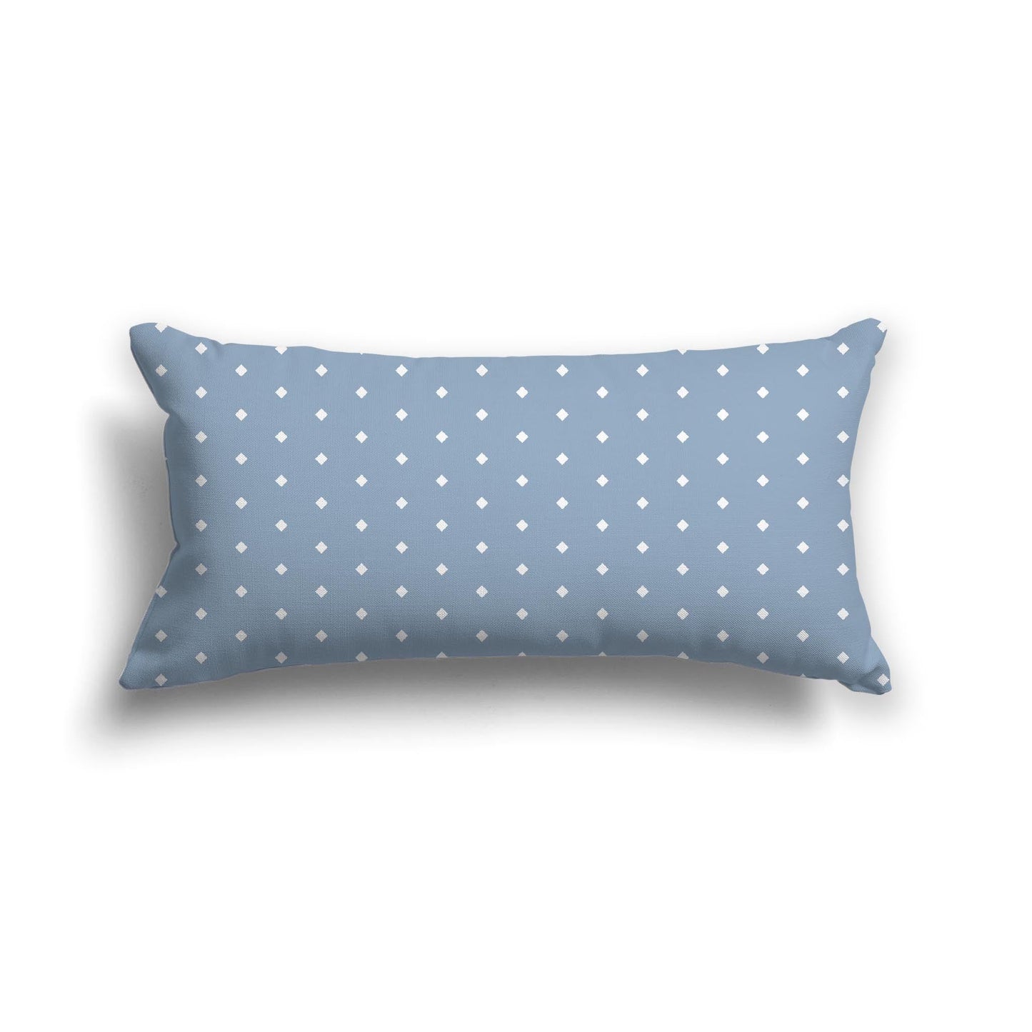 Blue Cotton Canvas Cushion Covers with Fine Off-White Diamonds on Front, CACU-CC-1231-112, 61 x 30 cm, 24 x 12 inches