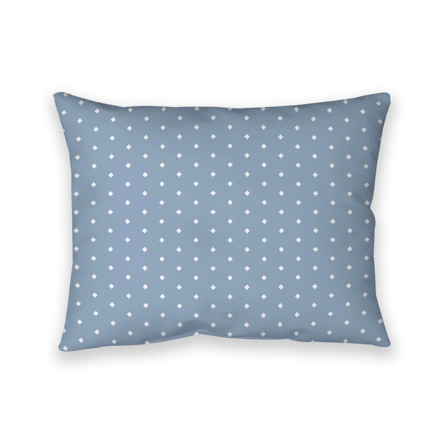 Blue Cotton Canvas Cushion Covers with Fine Off-White Diamonds on Front, CACU-CC-1231-112, 66 x 51 cm, 26 x 20 inches