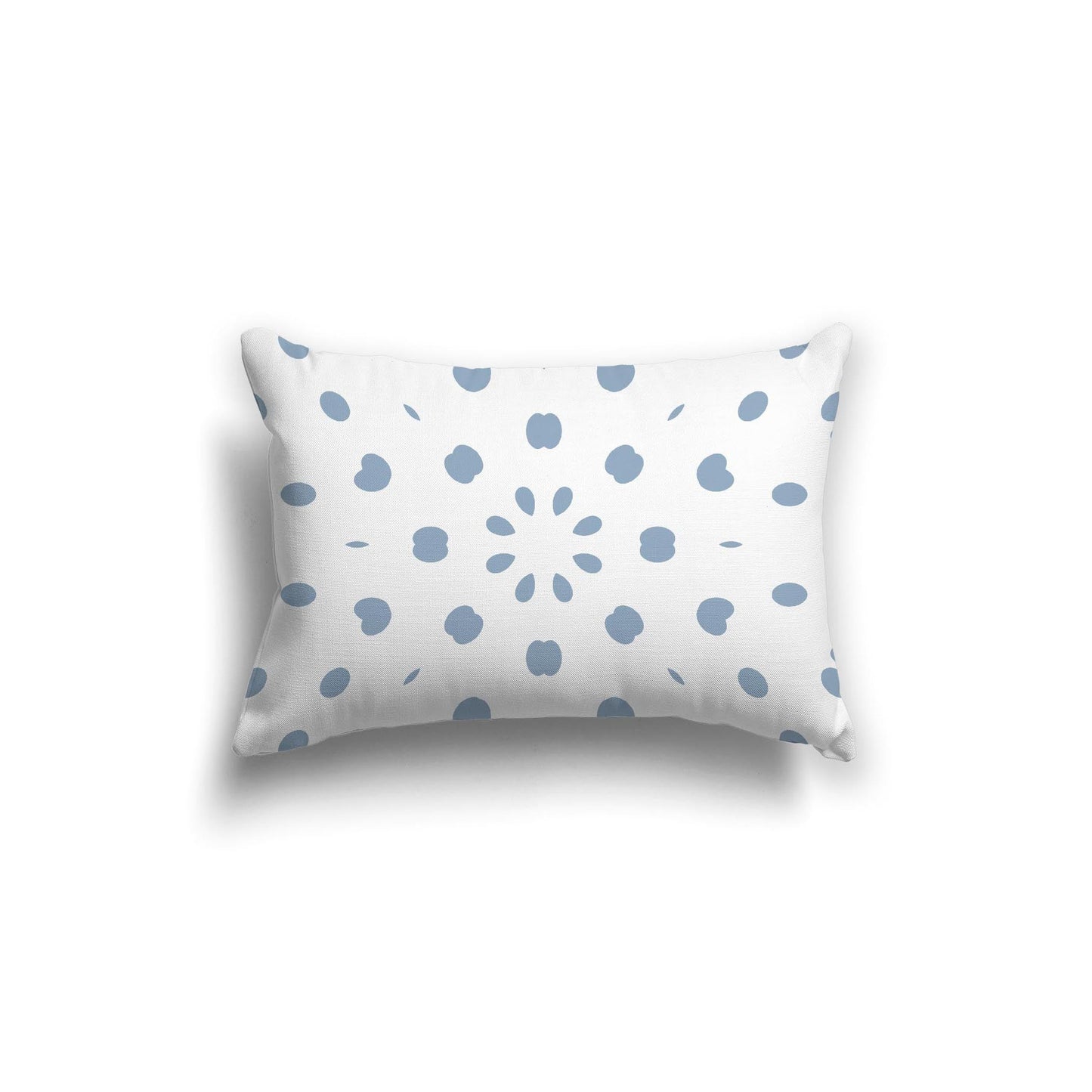 Off-White Cotton Canvas Cushion Covers with Blue Burst Pattern on Front, CACU-CC-1231-231, 51 x 36 cm, 20 x 14 inches