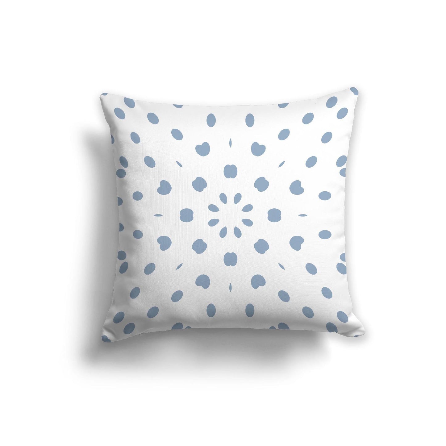 Off-White Cotton Canvas Cushion Covers with Blue Burst Pattern on Front, CACU-CC-1231-231, 56 x 56 cm, 22 x 22 inches