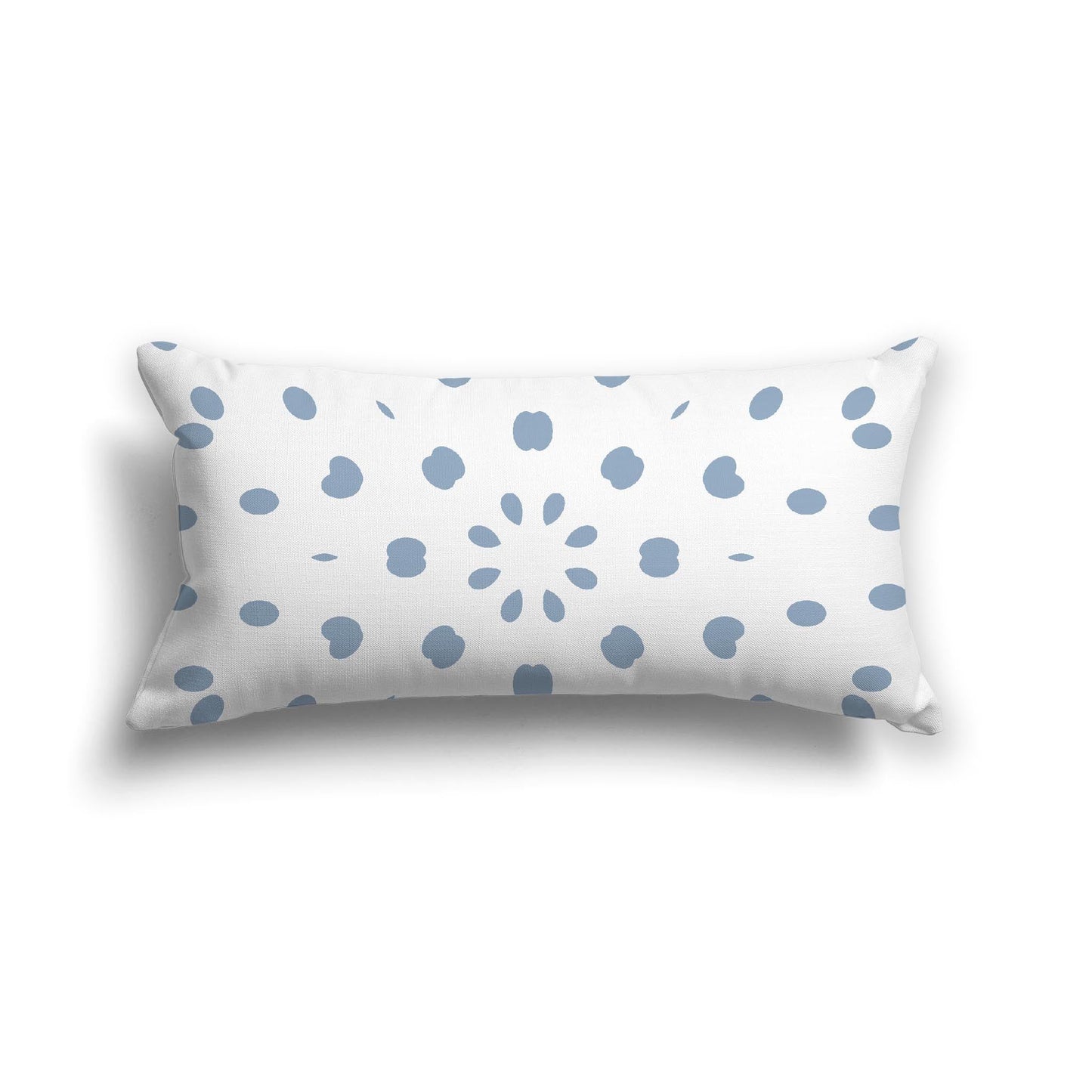 Off-White Cotton Canvas Cushion Covers with Blue Burst Pattern on Front, CACU-CC-1231-231, 61 x 30 cm, 24 x 12 inches