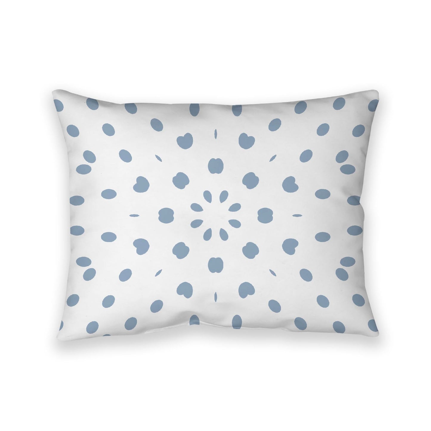 Off-White Cotton Canvas Cushion Covers with Blue Burst Pattern on Front, CACU-CC-1231-231, 66 x 51 cm, 26 x 20 inches