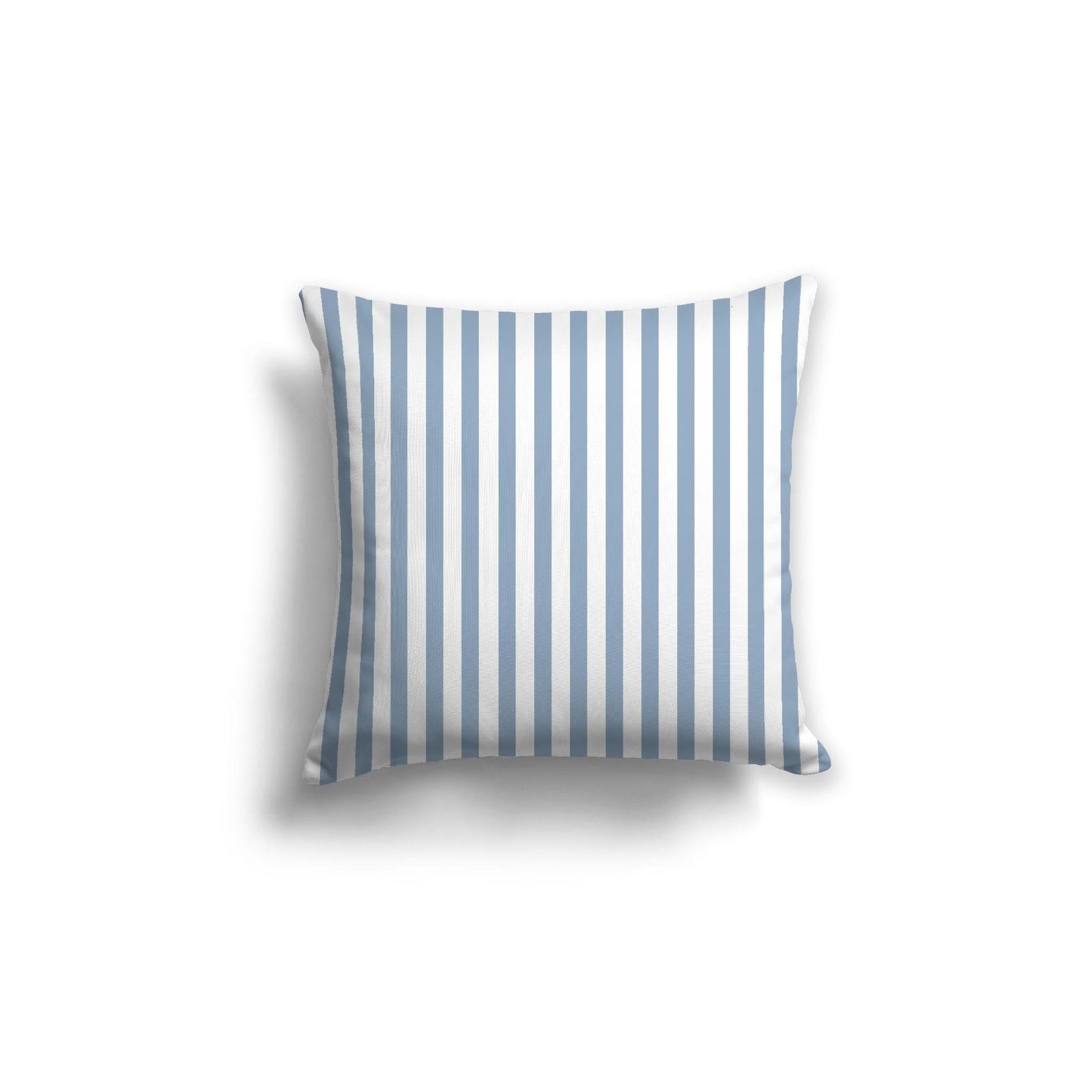 Off-White Cotton Canvas Cushion Covers with Thin Blue Bars on Front, CACU-CC-1231-241, 46 x 46 cm, 18 x 18 inches