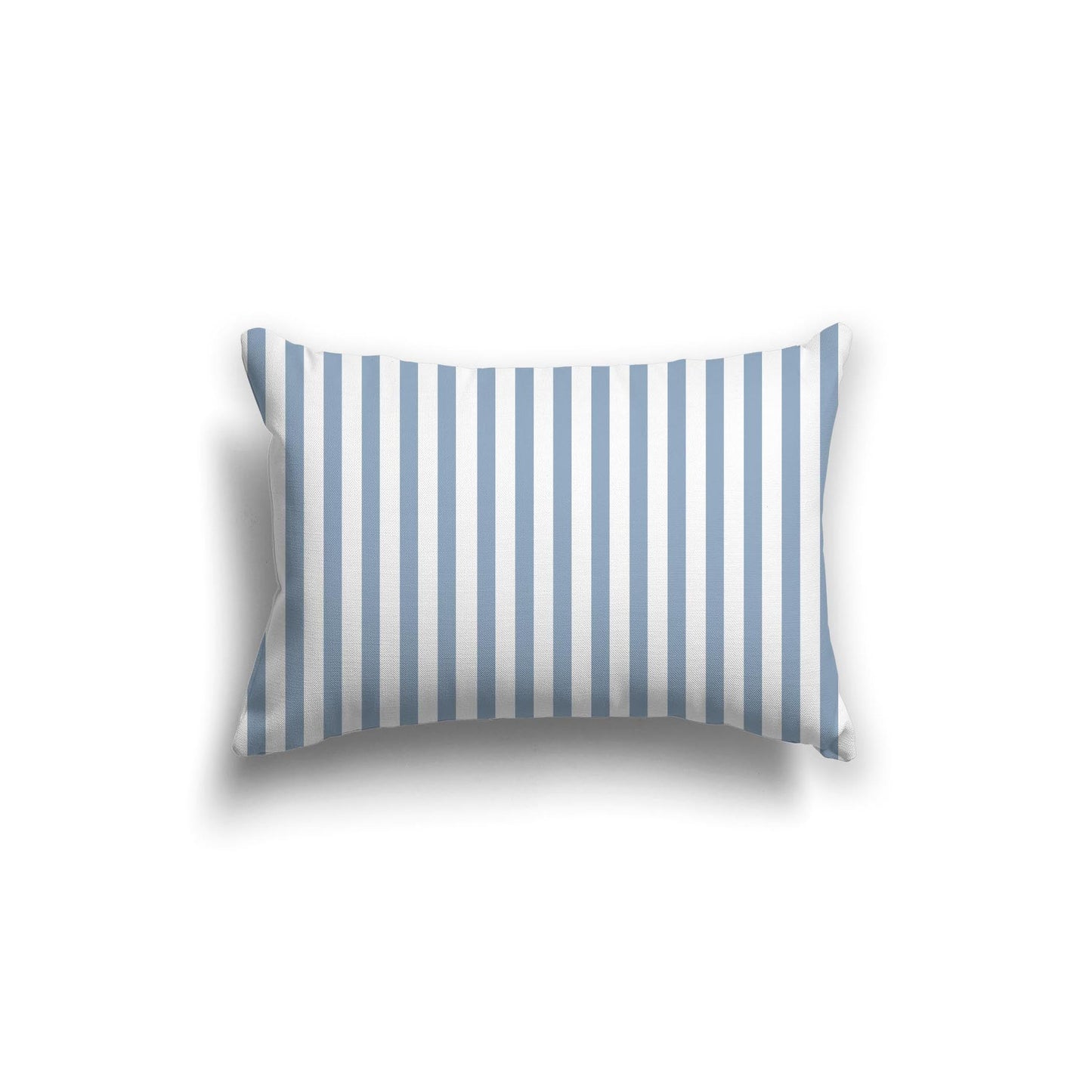 Off-White Cotton Canvas Cushion Covers with Thin Blue Bars on Front, CACU-CC-1231-241, 51 x 36 cm, 20 x 14 inches