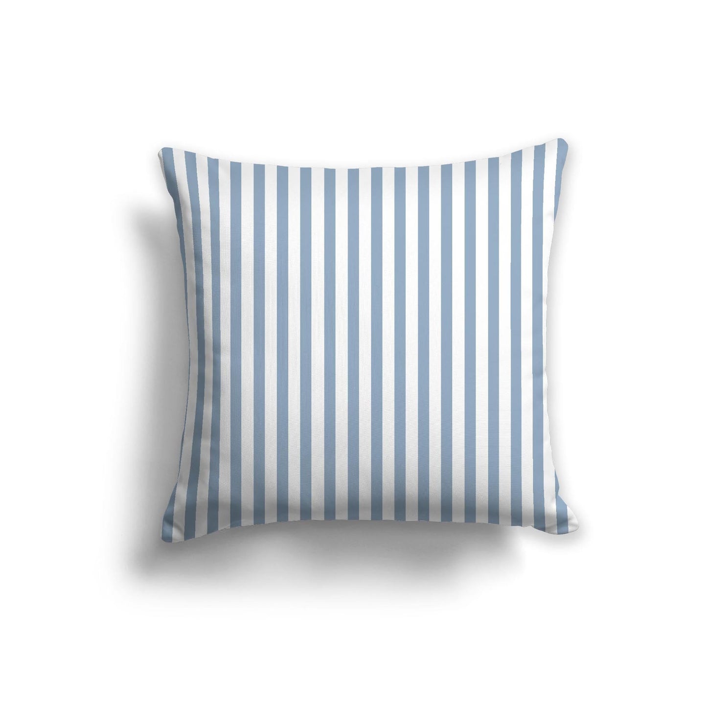 Off-White Cotton Canvas Cushion Covers with Thin Blue Bars on Front, CACU-CC-1231-241, 56 x 56 cm, 22 x 22 inches