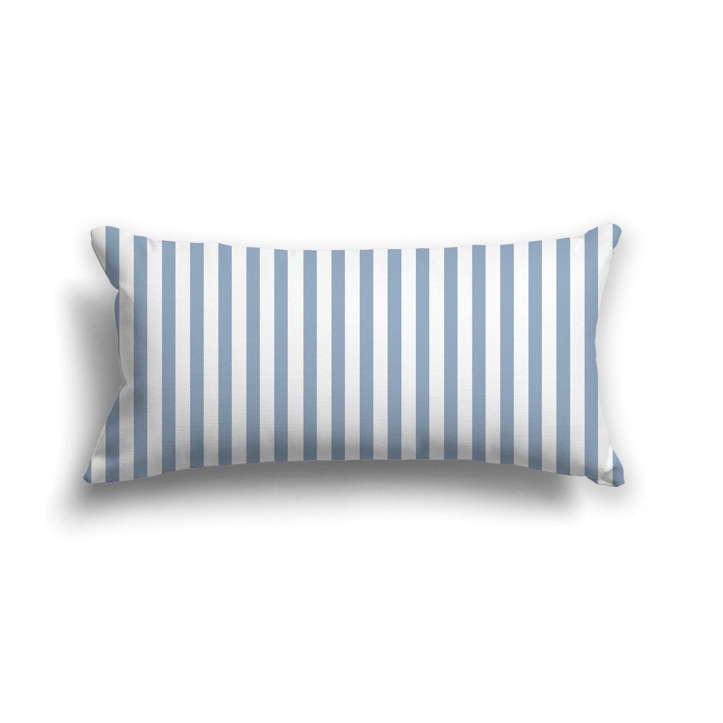 Off-White Cotton Canvas Cushion Covers with Thin Blue Bars on Front, CACU-CC-1231-241, 61 x 30 cm, 24 x 12 inches