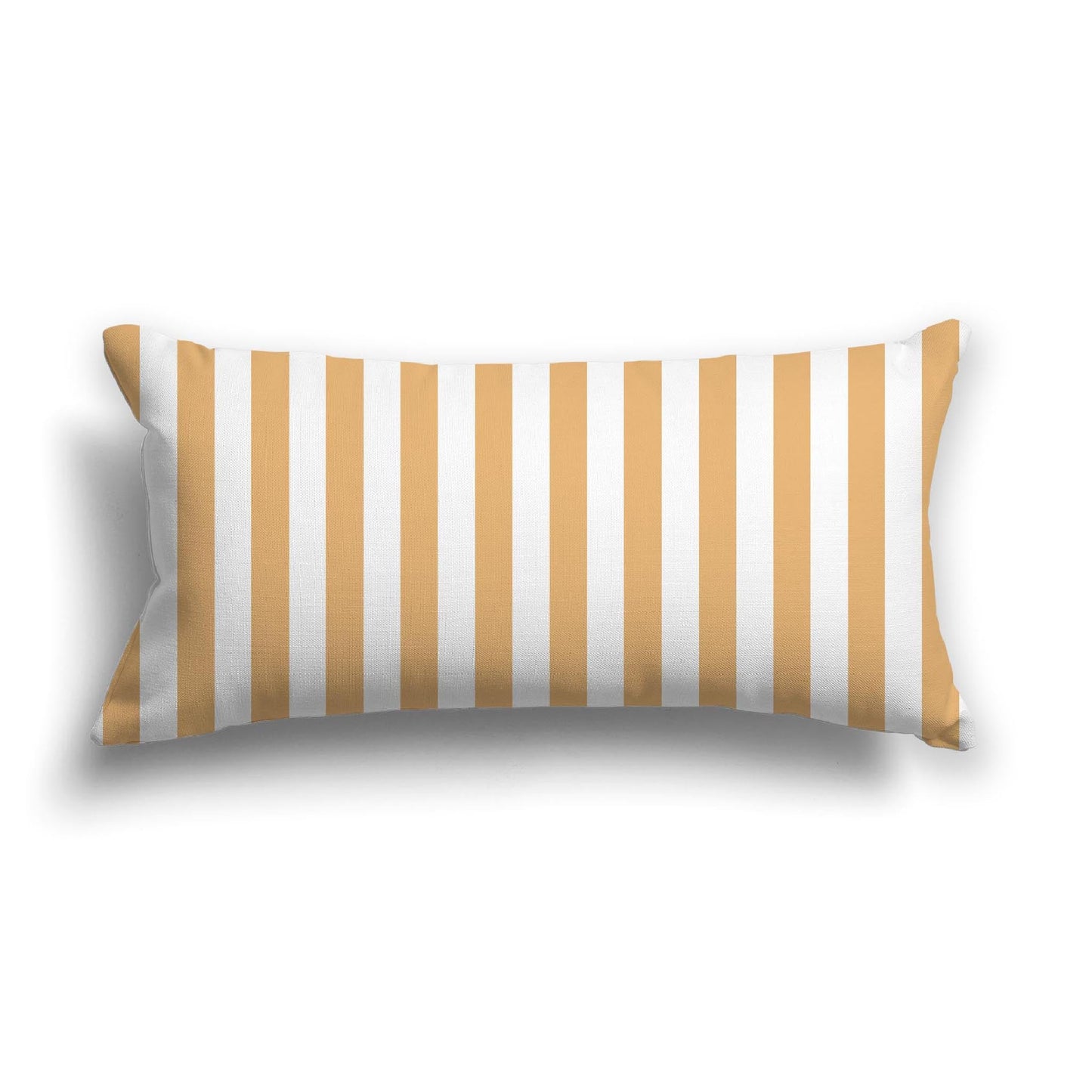 Off-White Cotton Canvas Cushion Covers with Orange Bars on Front, CACU-CC-1232-051, 61 x 30 cm, 24 x 12 inches