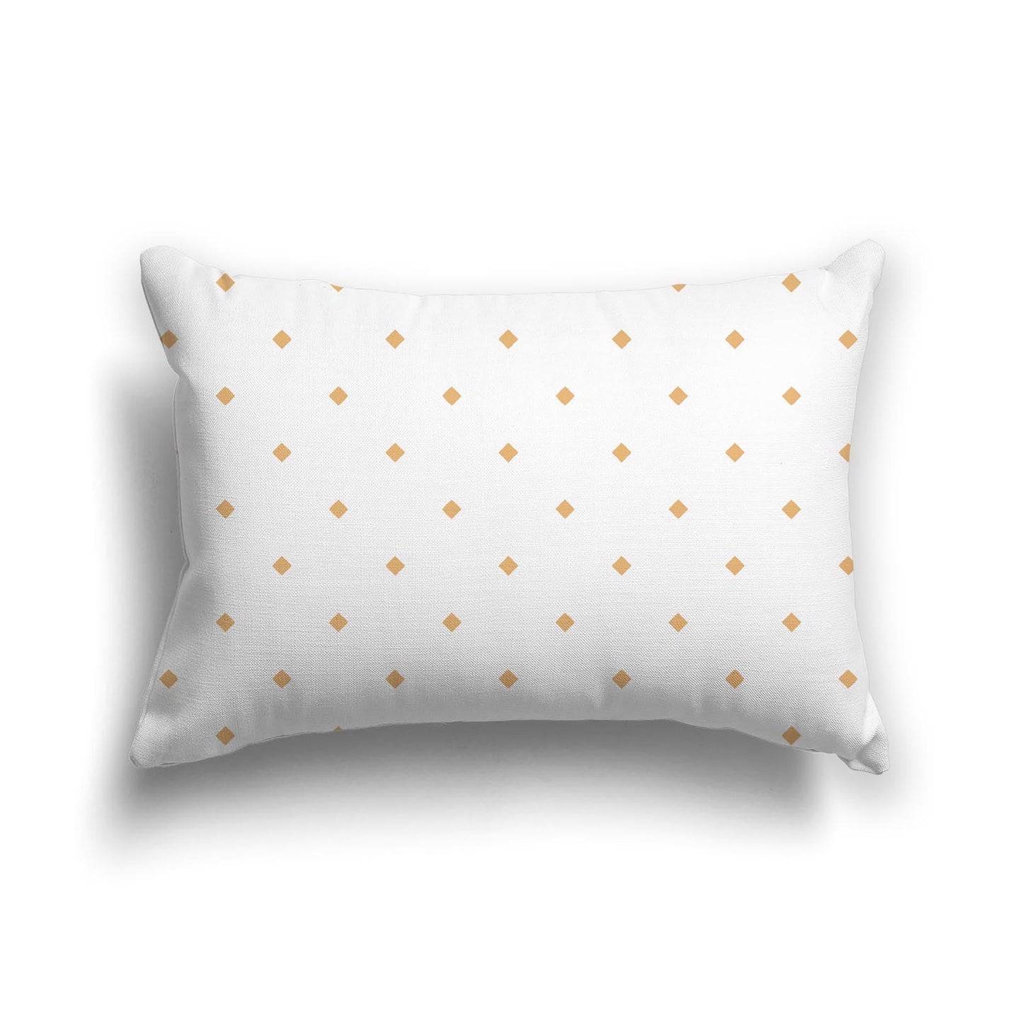 Off-White Cotton Canvas Cushion Covers with Orange Diamonds on Front, CACU-CC-1232-101, 51 x 36 cm, 20 x 14 inches