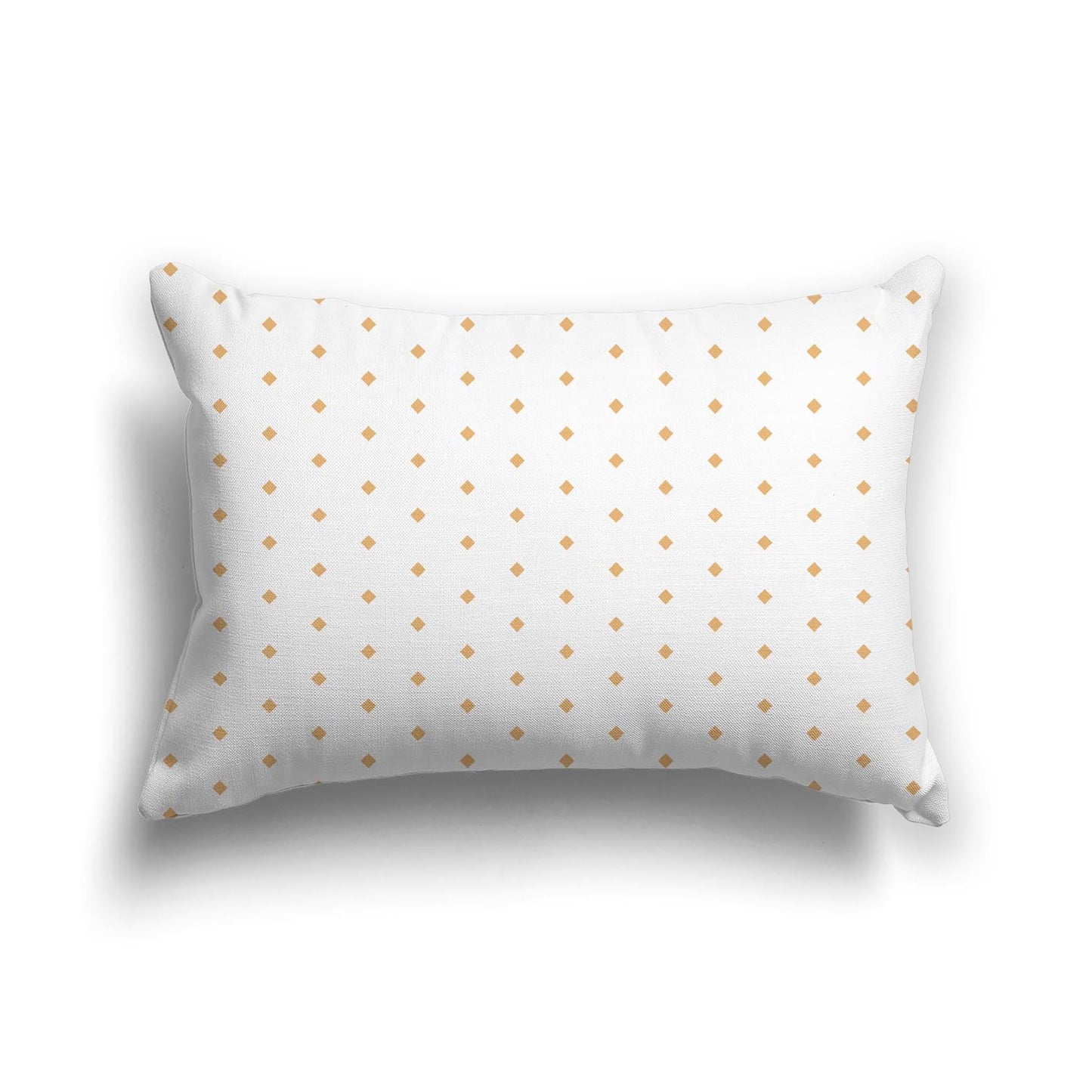 Off-White Cotton Canvas Cushion Covers with Fine Orange Diamonds on Front, CACU-CC-1232-111, 51 x 36 cm, 20 x 14 inches