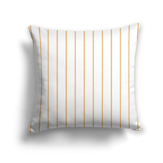 Off-White Cotton Canvas Cushion Covers with Fine Orange Stripes on Front, CACU-CC-1232-151, 46 x 46 cm, 18 x 18 inches