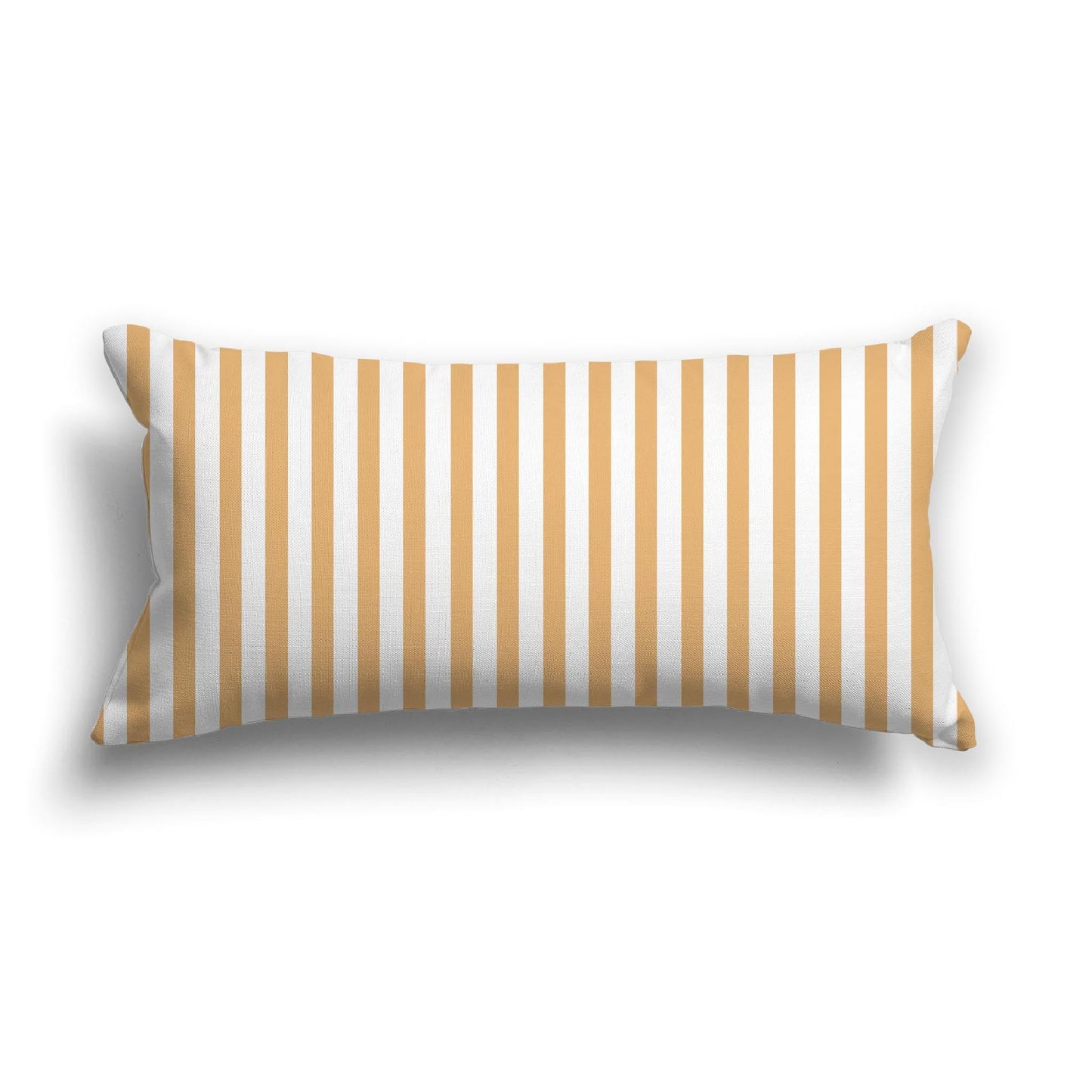 Off-White Cotton Canvas Cushion Covers with Thin Orange Bars on Front, CACU-CC-1232-241, 61 x 30 cm, 24 x 12 inches
