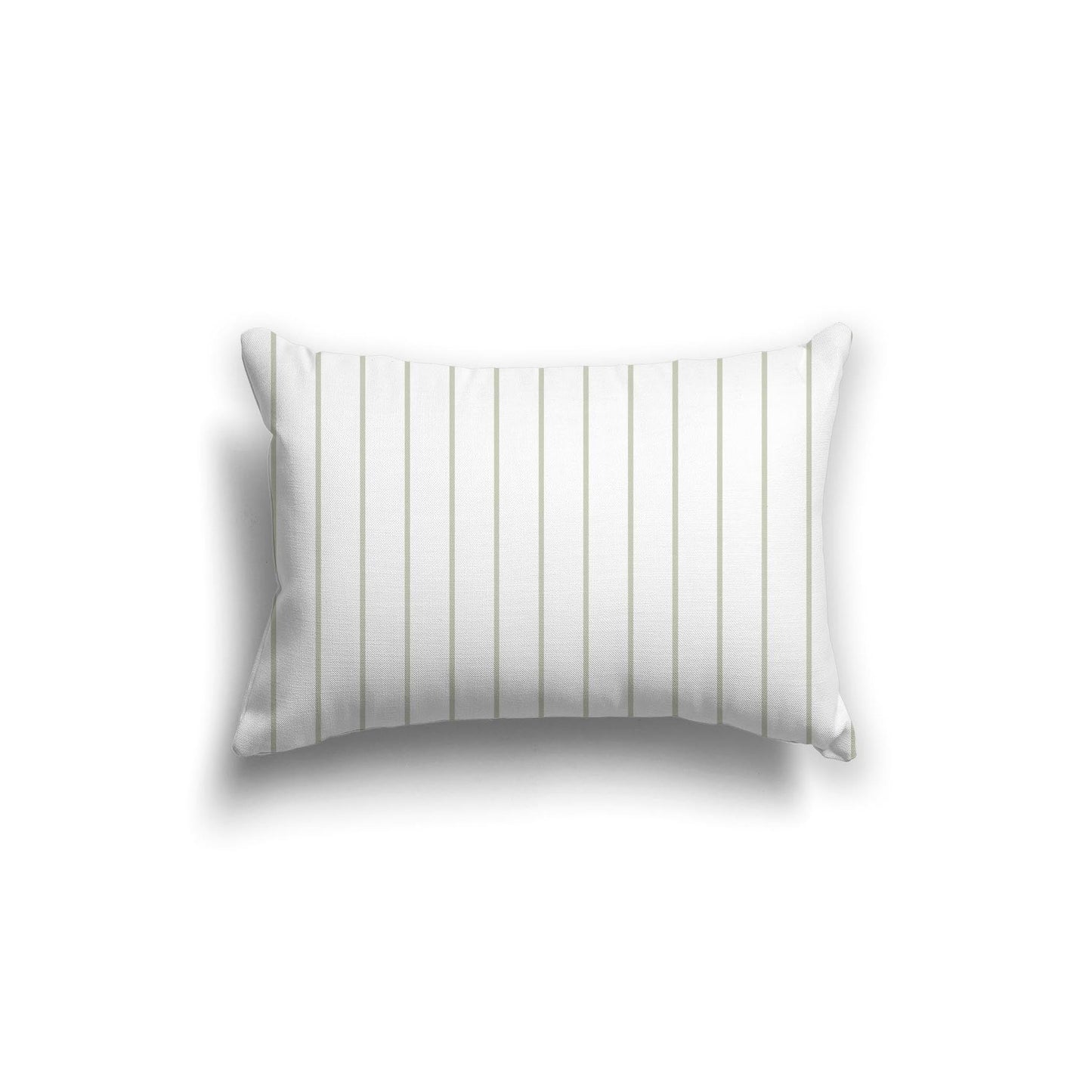 Off-White Cotton Canvas Cushion Covers with Fine Pale Green Stripes on Front, CACU-CC-1241-151, 51 x 36 cm, 20 x 14 inches