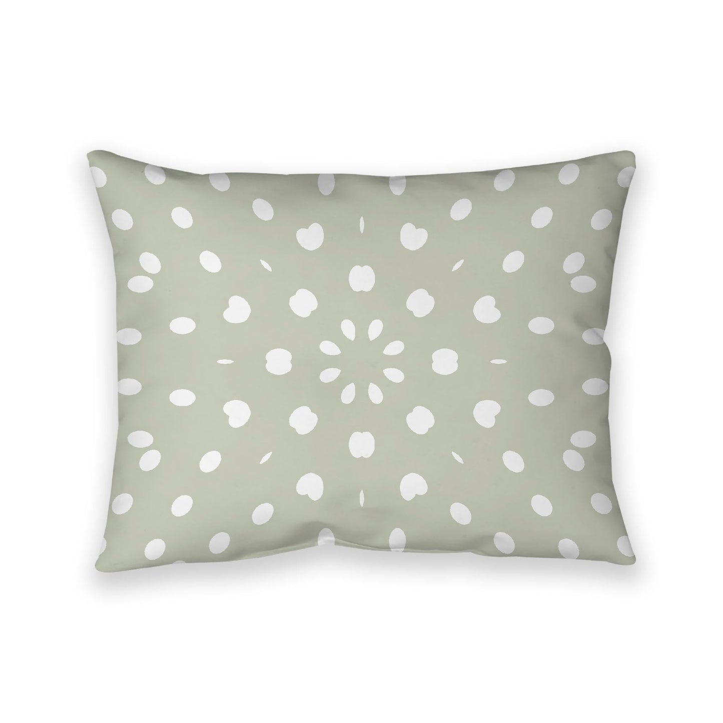 Pale Green Cotton Canvas Cushion Covers with Off-White Burst Pattern on Front, CACU-CC-1241-232, 66 x 51 cm, 26 x 20 inches