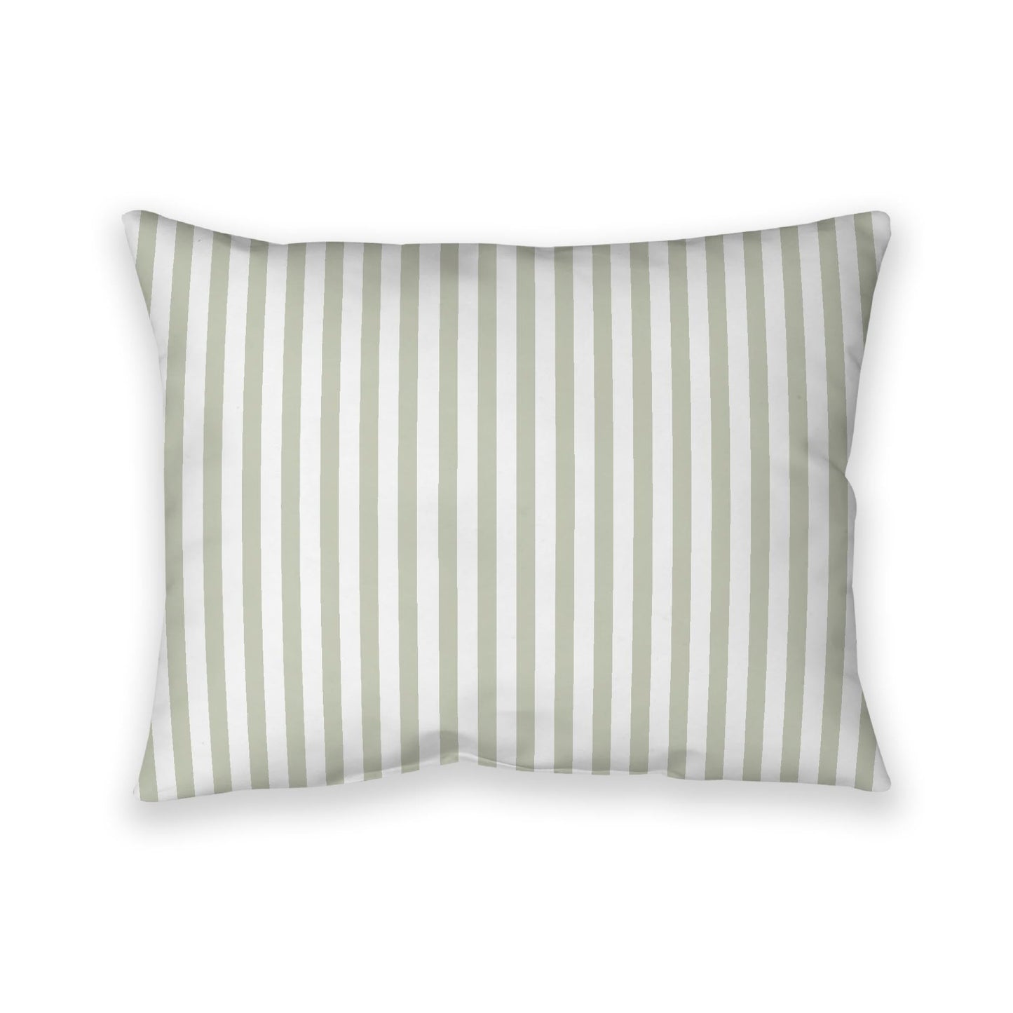 Off-White Cotton Canvas Cushion Covers with Thin Pale Green Bars on Front, CACU-CC-1241-241, 66 x 51 cm, 26 x 20 inches