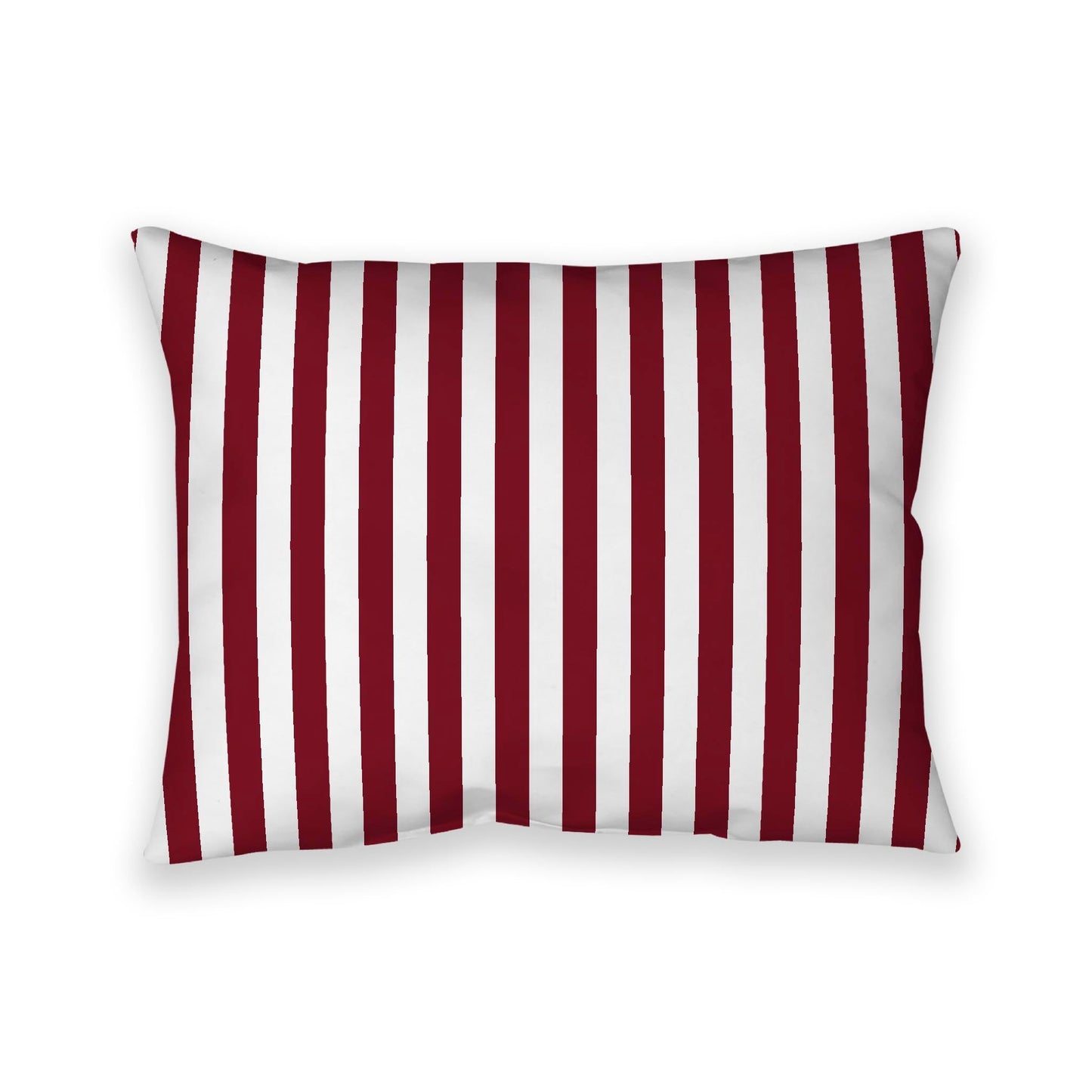 Off-White Cotton Canvas Cushion Covers with Burgundy Red Bars on Front, CACU-CC-1281-051, 66 x 51 cm, 26 x 20 inches
