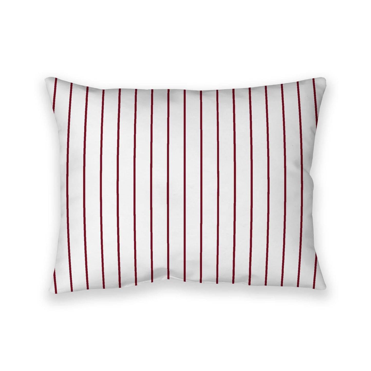 Off-White Cotton Canvas Cushion Covers with Fine Burgundy Red Stripes on Front, CACU-CC-1281-151, 66 x 51 cm, 26 x 20 inches