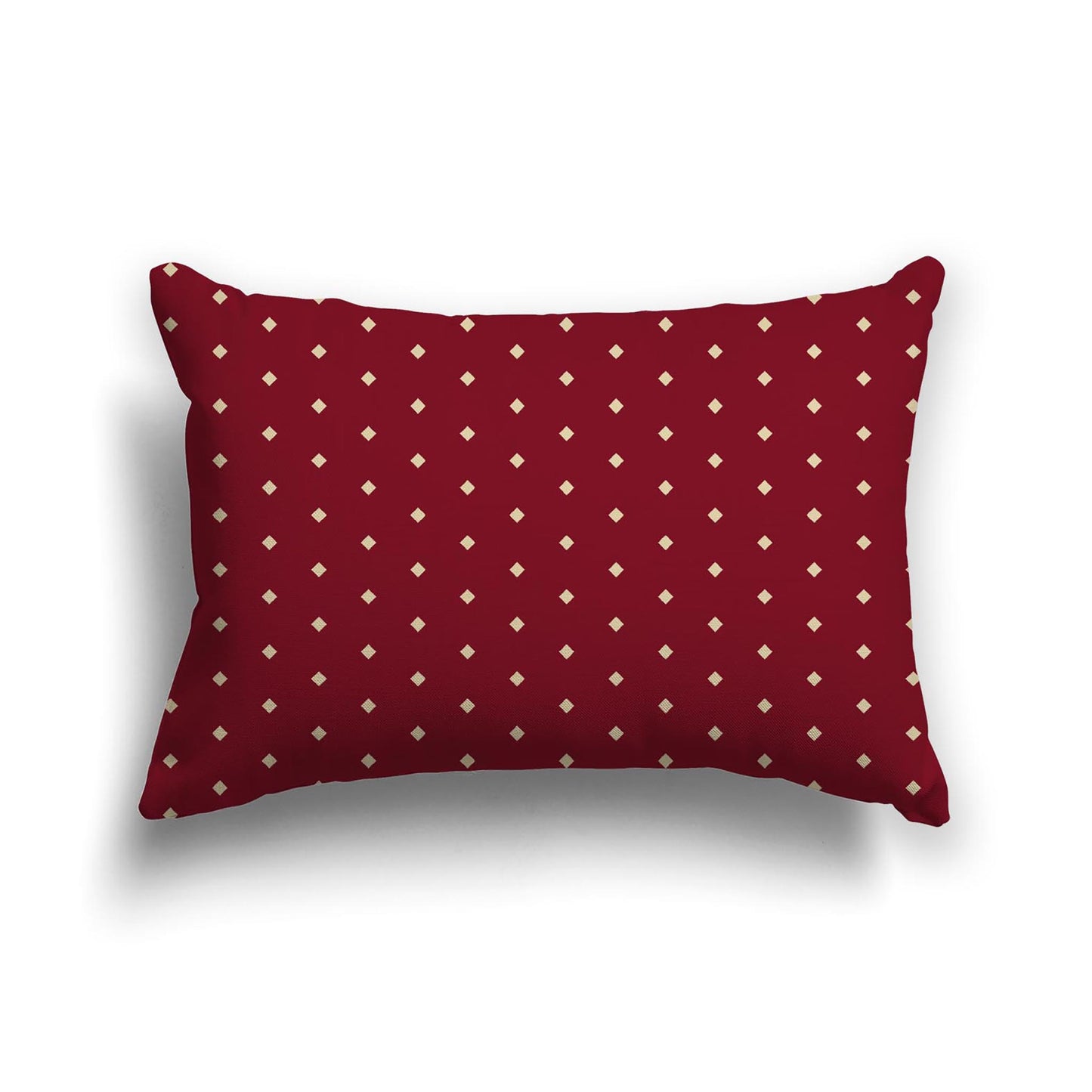 Burgundy Red Cotton Canvas Cushion Covers with Fine Desert Sand Diamonds on Front, CACU-CC-1284-112, 51 x 36 cm, 20 x 14 inches