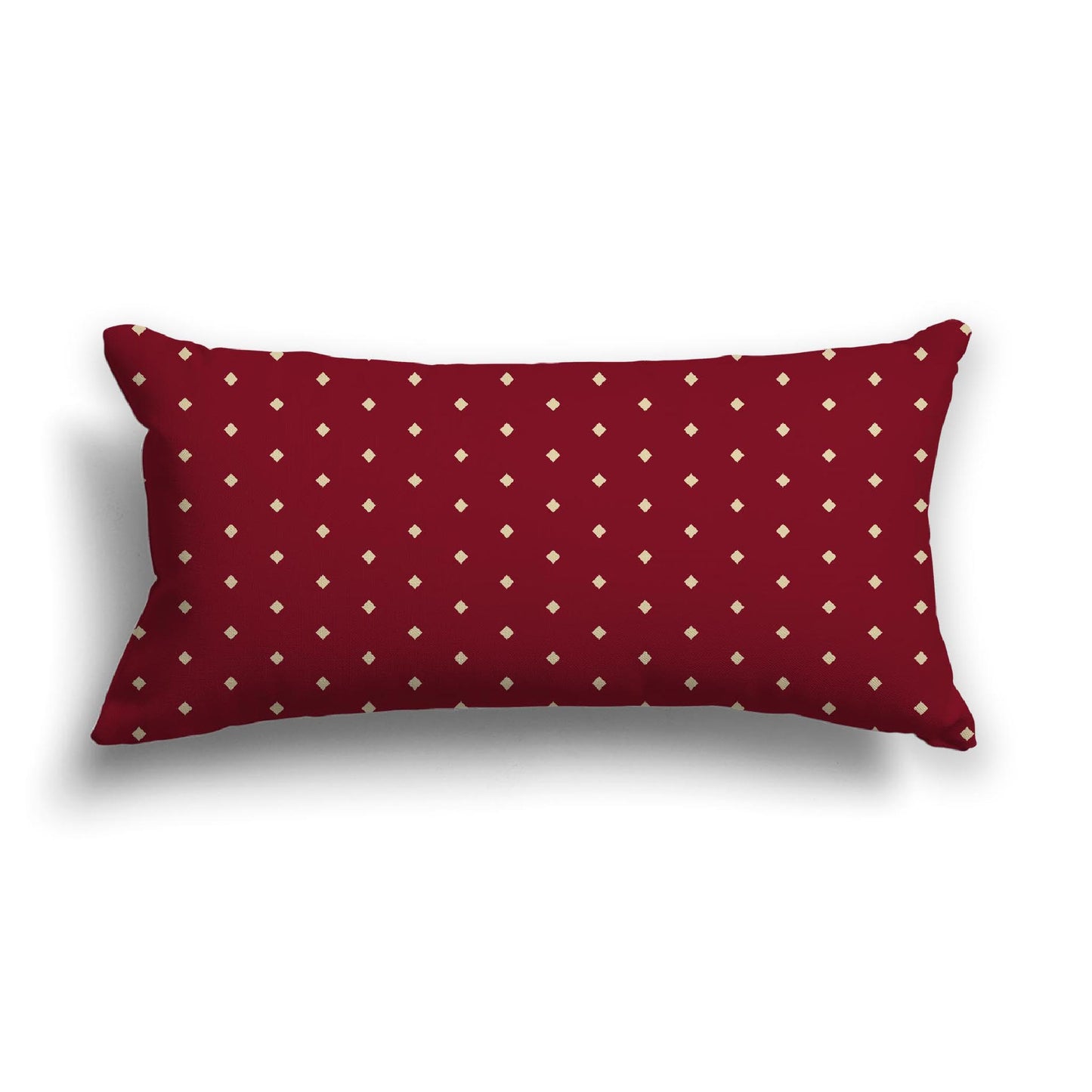 Burgundy Red Cotton Canvas Cushion Covers with Fine Desert Sand Diamonds on Front, CACU-CC-1284-112, 61 x 30 cm, 24 x 12 inches