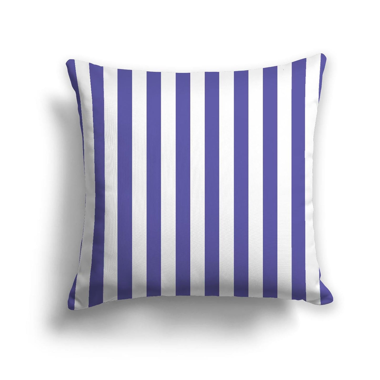 Off-White Cotton Canvas Cushion Covers with Purple Bars on Front, CACU-CC-1300-051