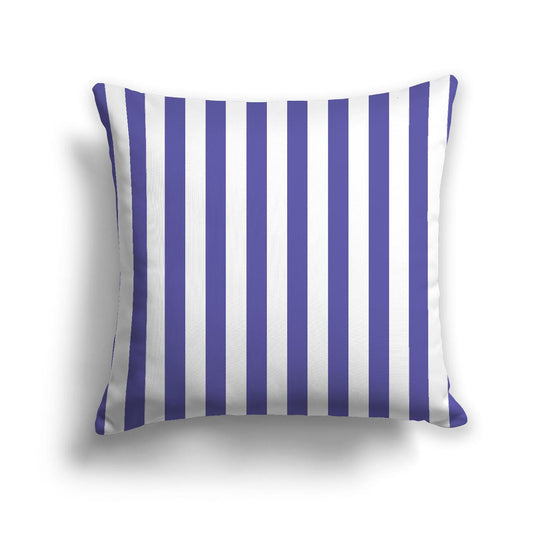 Off-White Cotton Canvas Cushion Covers with Purple Bars on Front, CACU-CC-1300-051
