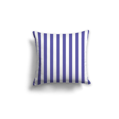 Off-White Cotton Canvas Cushion Covers with Purple Bars on Front, CACU-CC-1300-051, 46 x 46 cm, 18 x 18 inches