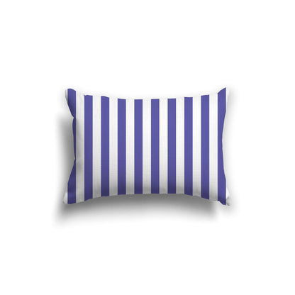 Off-White Cotton Canvas Cushion Covers with Purple Bars on Front, CACU-CC-1300-051, 51 x 36 cm, 20 x 14 inches